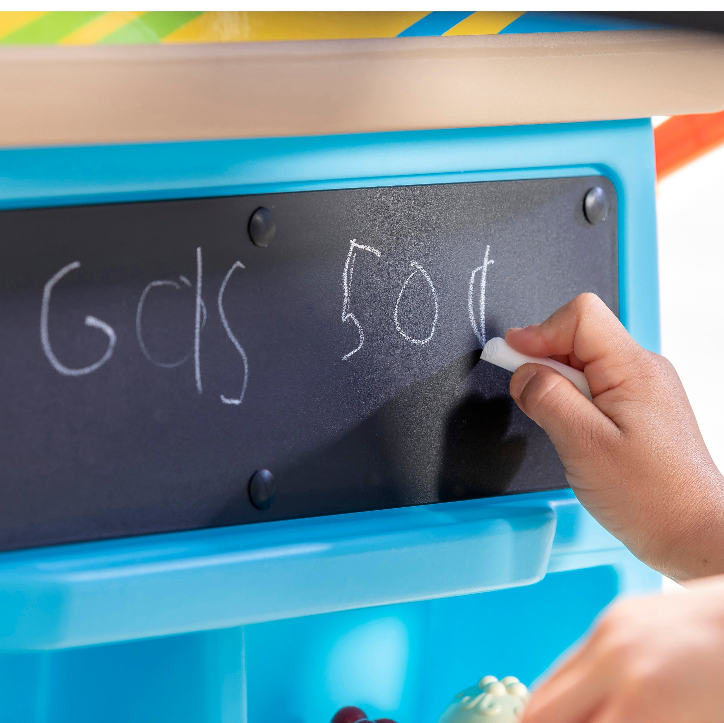 Step2 Stop & Go Market Blue Outdoor Playhouse and Kids Playset with Umbrella - Image 30