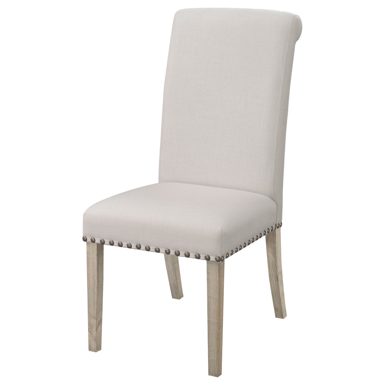 Salem Fabric Upholstered Dining Side Chair Beige (Set of 2) - Image 8