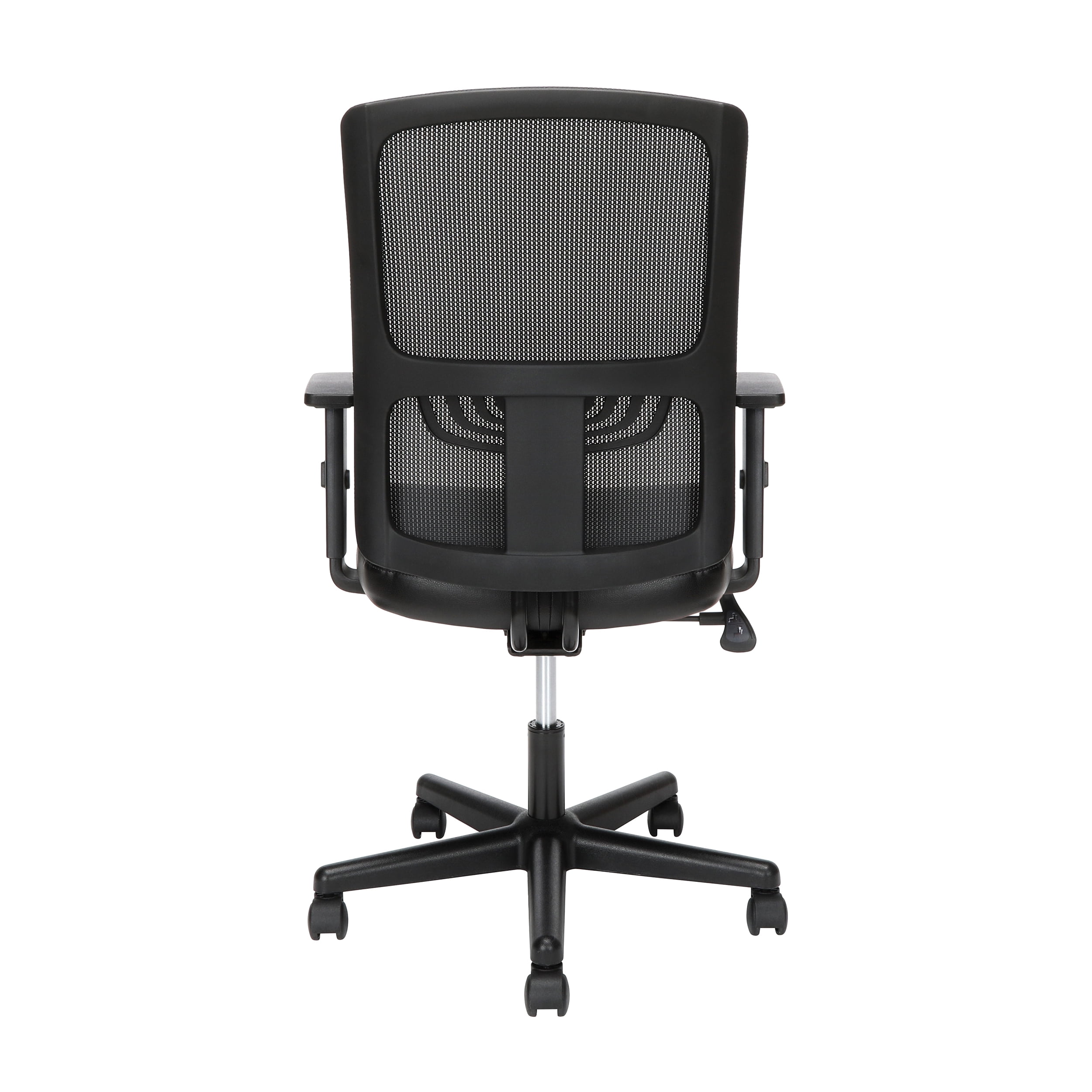OFM Essentials Collection Mid Back Mesh Back with Leather Seat Office Chair, Lumbar Support, in Black (ESS-3048-BLK) - Image 6