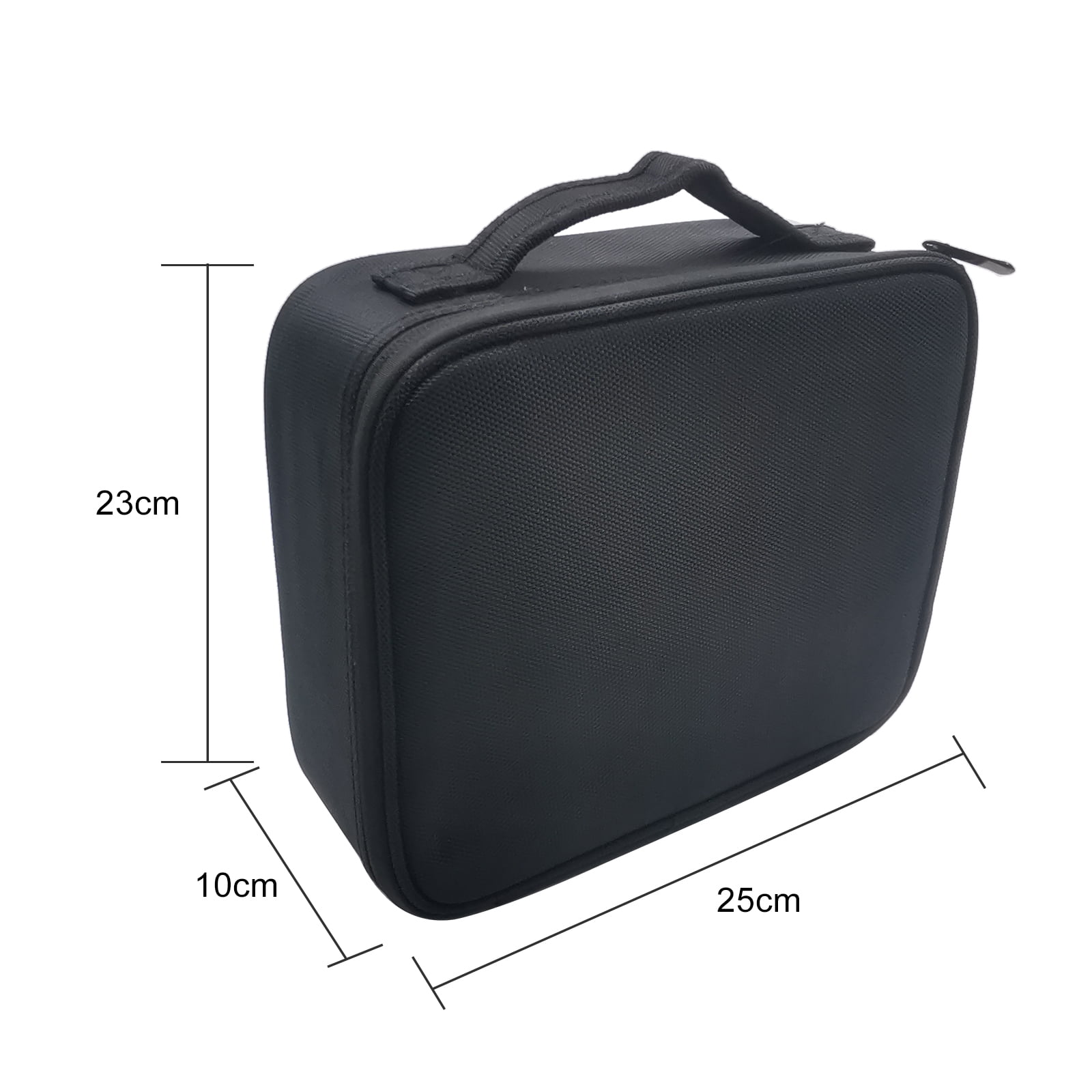 Travel Makeup Train Case Makeup Cosmetic Case Organizer Portable Artist Storage Bag with Adjustable Dividers for Cosmetics Black Makeup Bag - Image 2