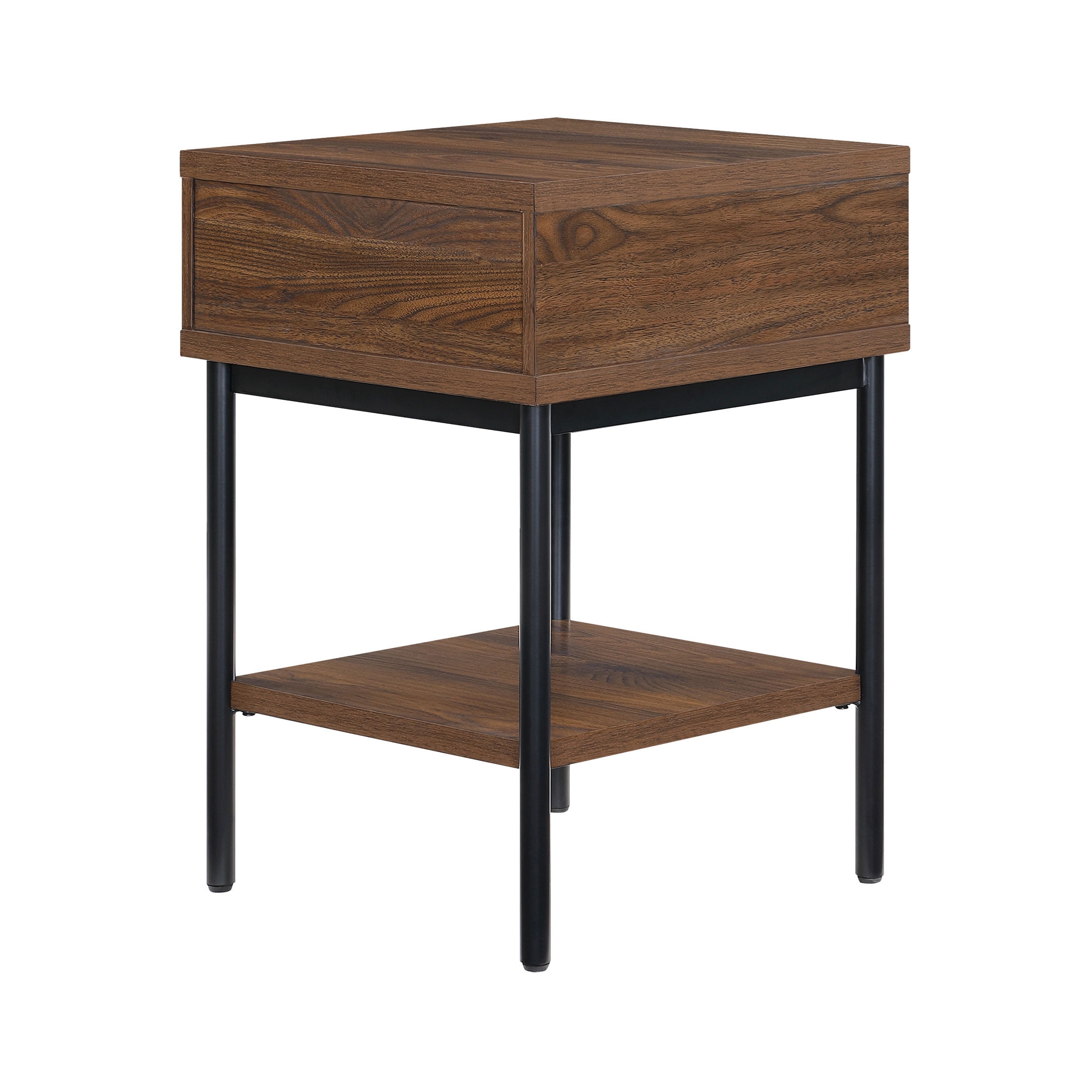Better Homes & Gardens Wyatt Geo End Table, Walnut Finish - Image 11