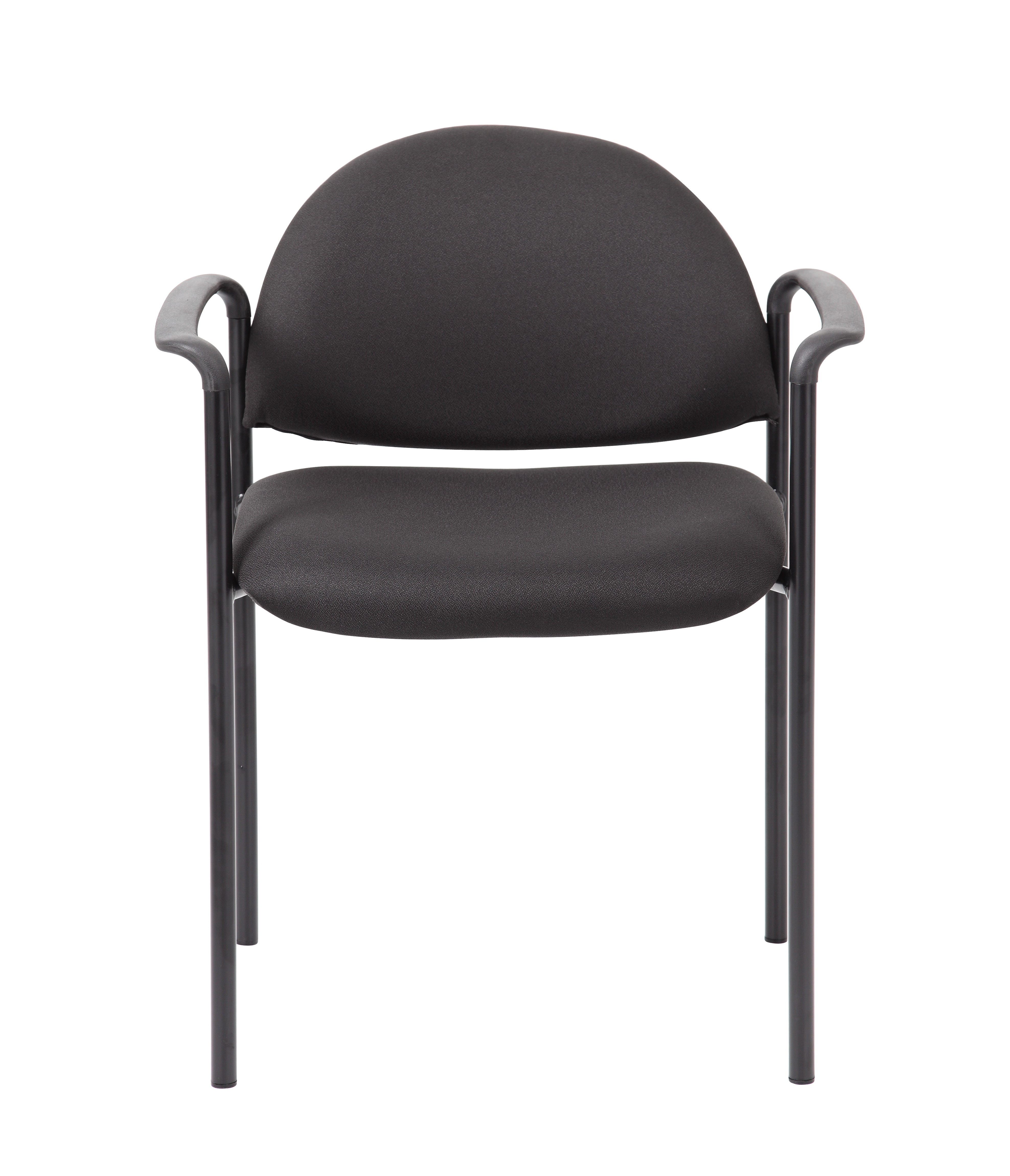 Boss Office Products Diamond Steel Office Stacking Chair with Arms, Black - Image 7