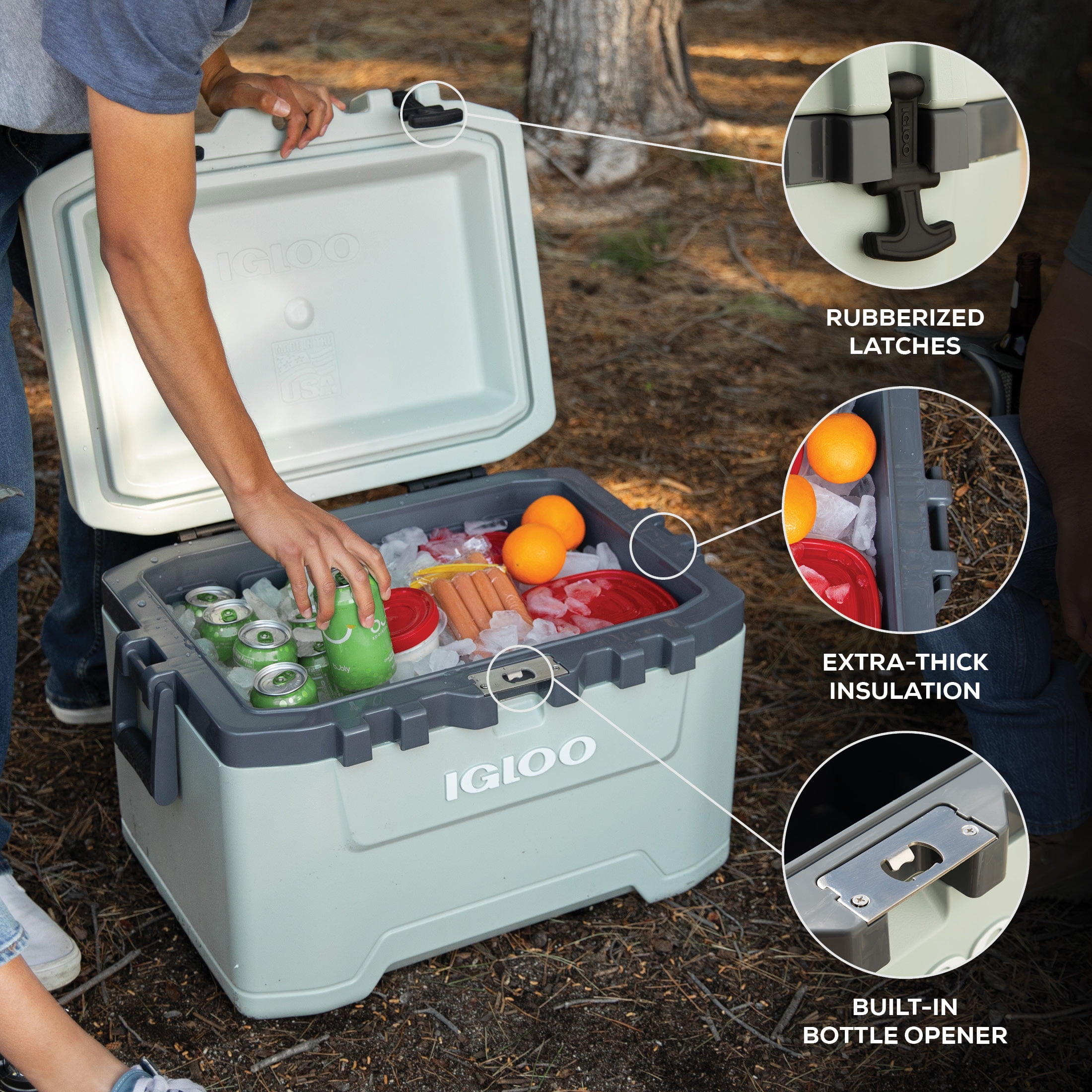 Igloo 50 QT Overland Ice Chest Cooler, White - Image 3