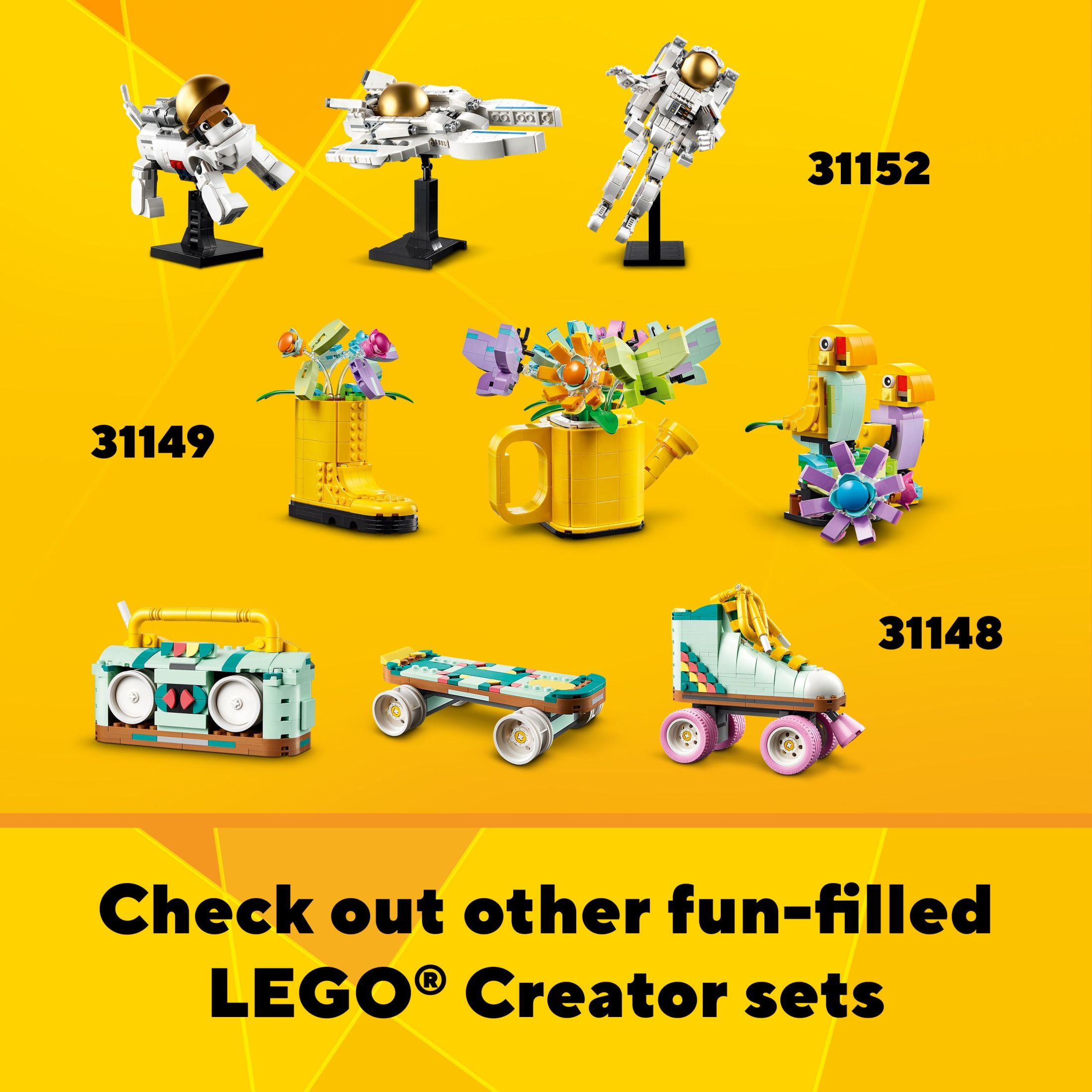 LEGO Creator 3 in 1 Wild Safari Animals, Rebuilds into 3 Different Safari Animal Figures - Giraffe Toy, Gazelle Toy or Lion Toy, Nature Toy, Building Set for Kids Ages 9 Years Old and Up, 31150 - Image 4