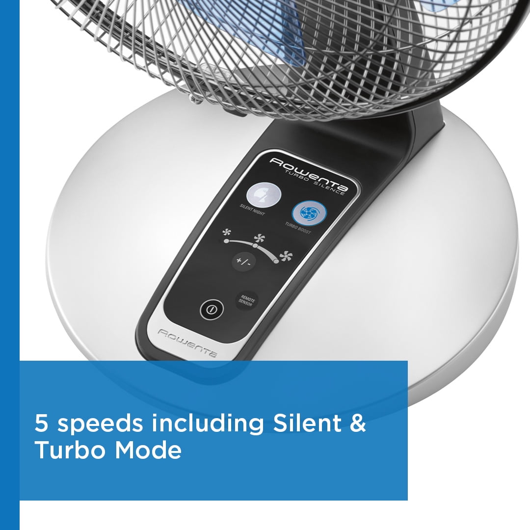 Rowenta Turbo Silence Table Fan with Remote, 12 Inch, Ultra Quiet Fan, Portable, VU2660 - Image 5