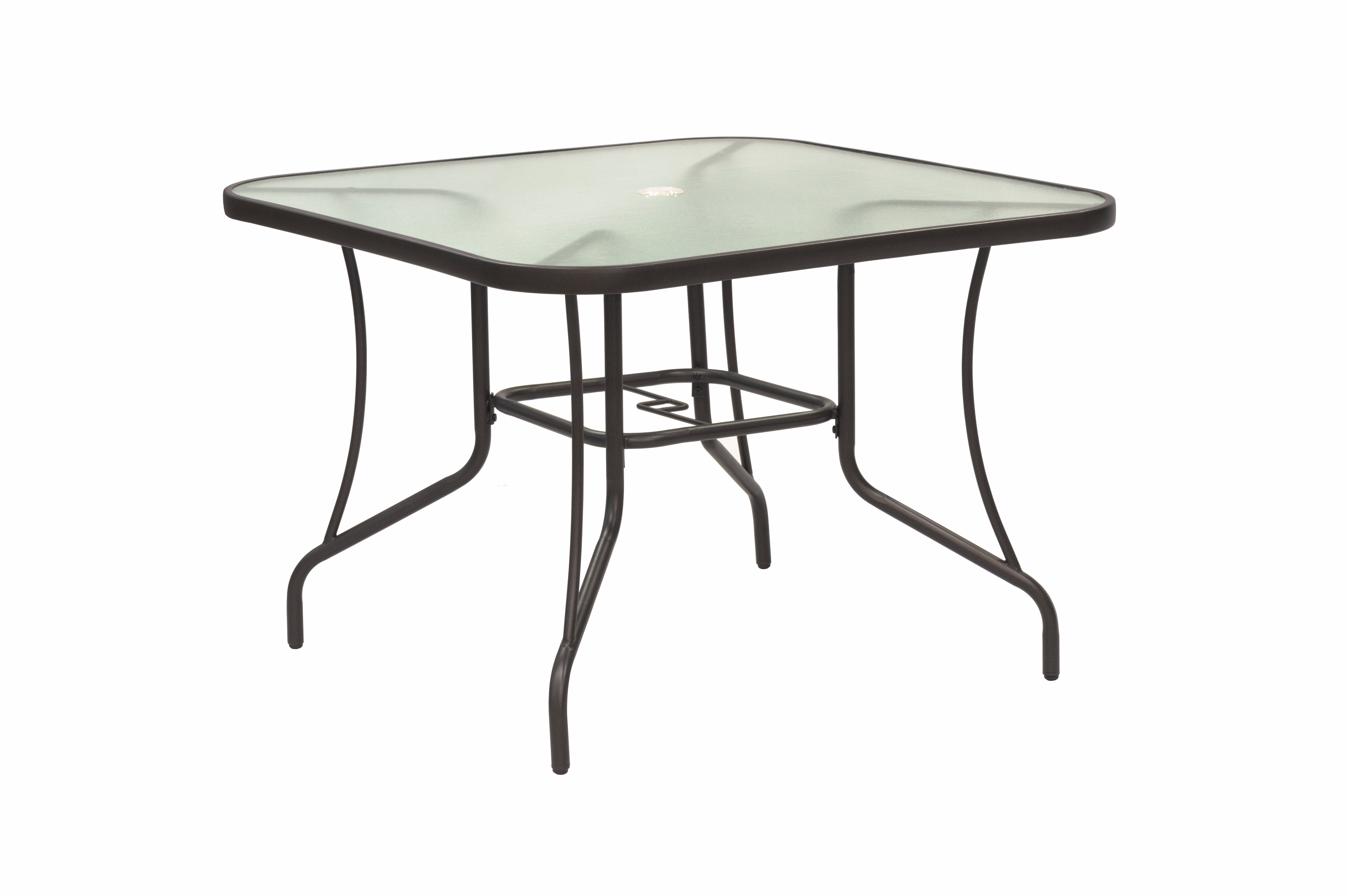 Outdoor Patio Garden Furniture Augusta 5-Piece Dining Set with 4 Cushioned Chairs, 1 Square Dining Table - Red - Image 2