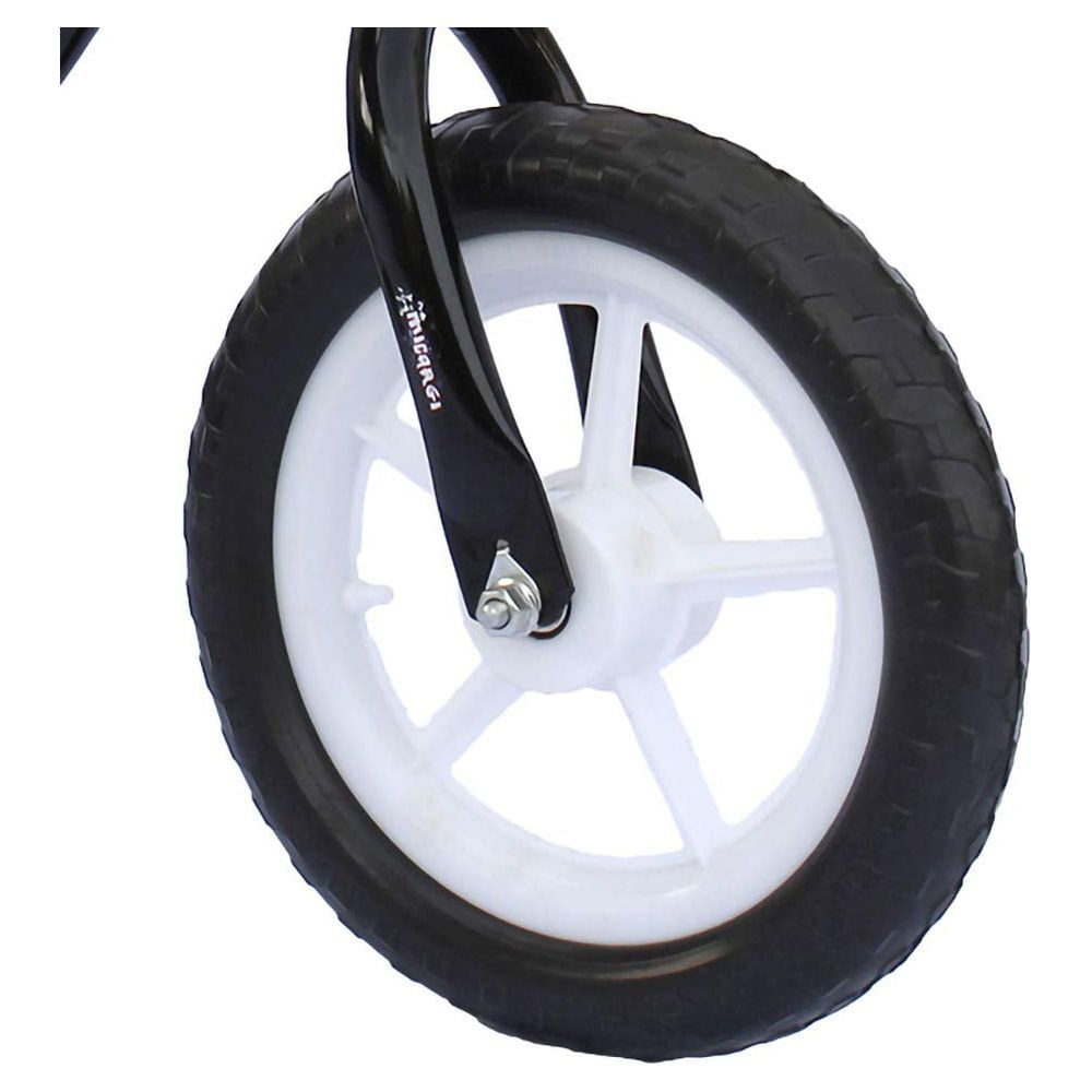 PlayWorld 12" Kid's Beginner Bicycle for 2-4 Years Old Boys' and Girls' Bike Foam Tire for Indoor Use No Brake - Black - Image 7