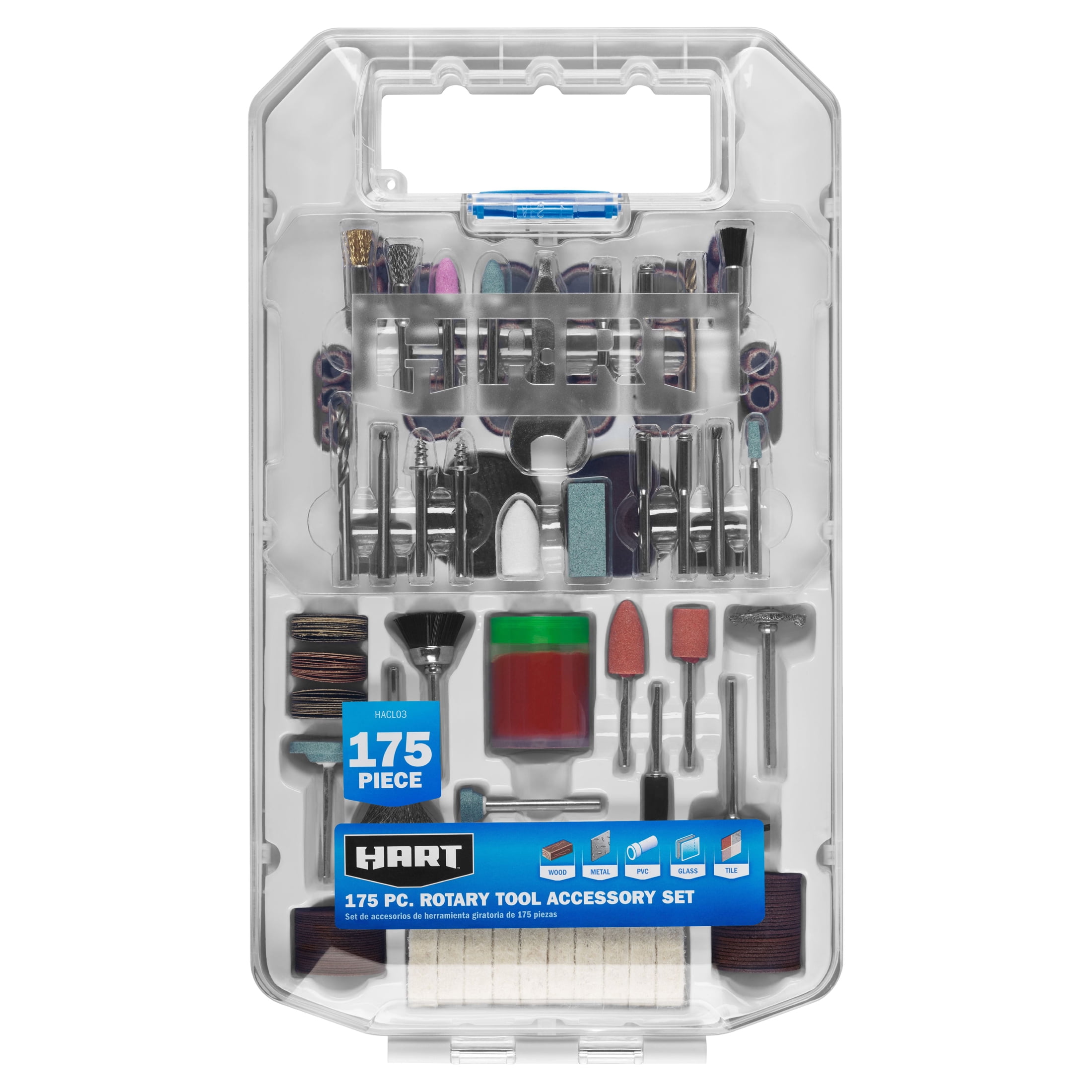 HART 20-Volt Rotary Tool and 175PC Accessory Set Bundle - Image 5