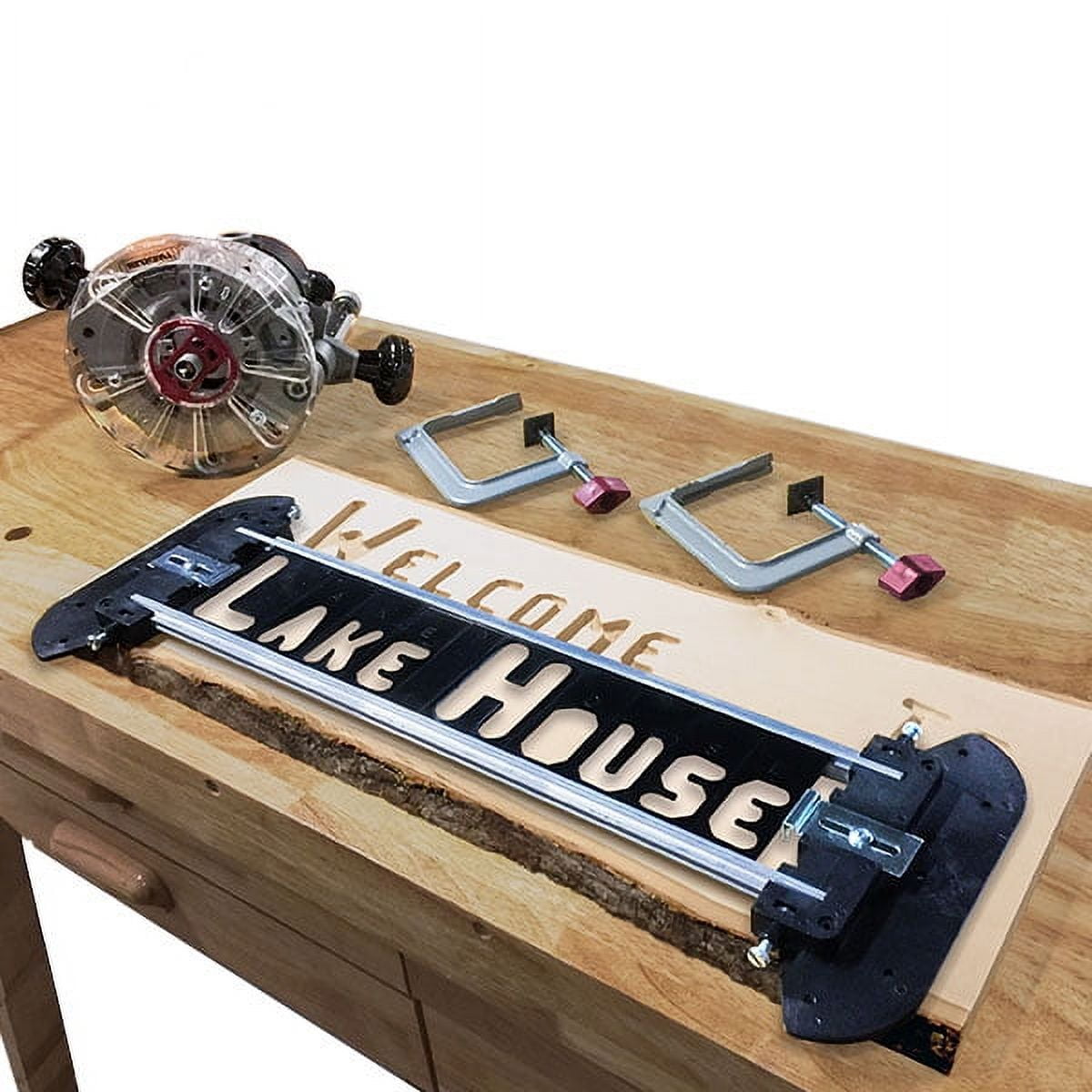 Milescraft 1212 SignPRO Sign Making Kit for Routers- 2.5 in. & 1.5 in. Horizontal Letters (166 templates), 1.5 in. & 2.5 in. Vertical Numbers (80 templates) - 3/8 in. Router Bit Included - Image 4