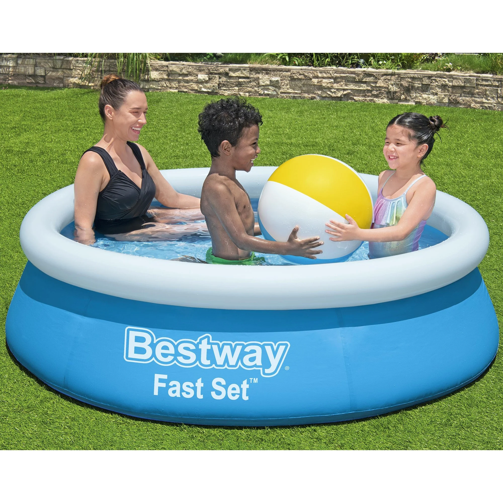 Bestway: Fast Set Pool - 6' x 20" - Blue, Inflatable Round Above Ground Swimming Pool, DuraPlus Liner, Fill-Rise Setup, 248gal, Family Kids Water Play - Image 6
