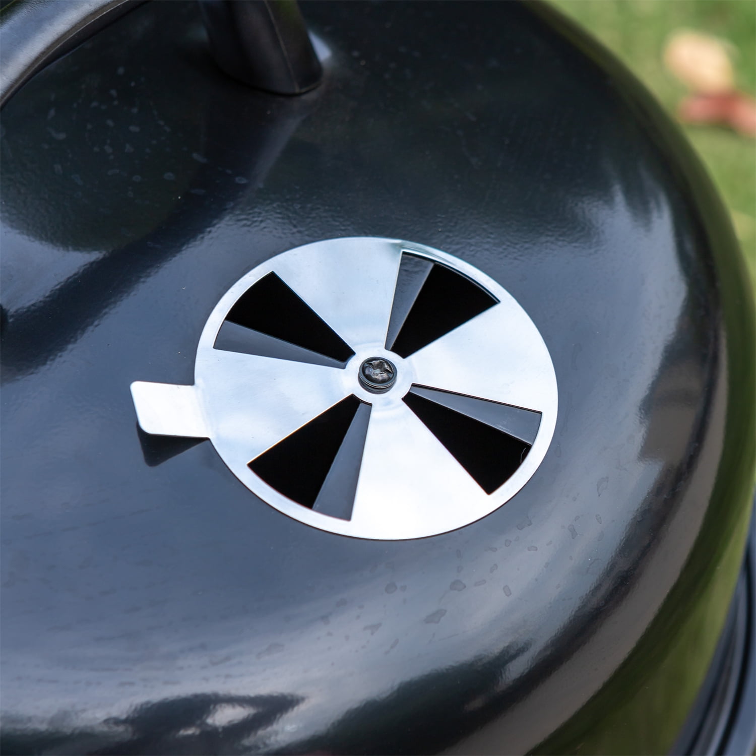 Summit Living 17-inch Vertical Charcoal Smoker Grills 2 in 1 BBQ Grill & Smoker, Black - Image 7