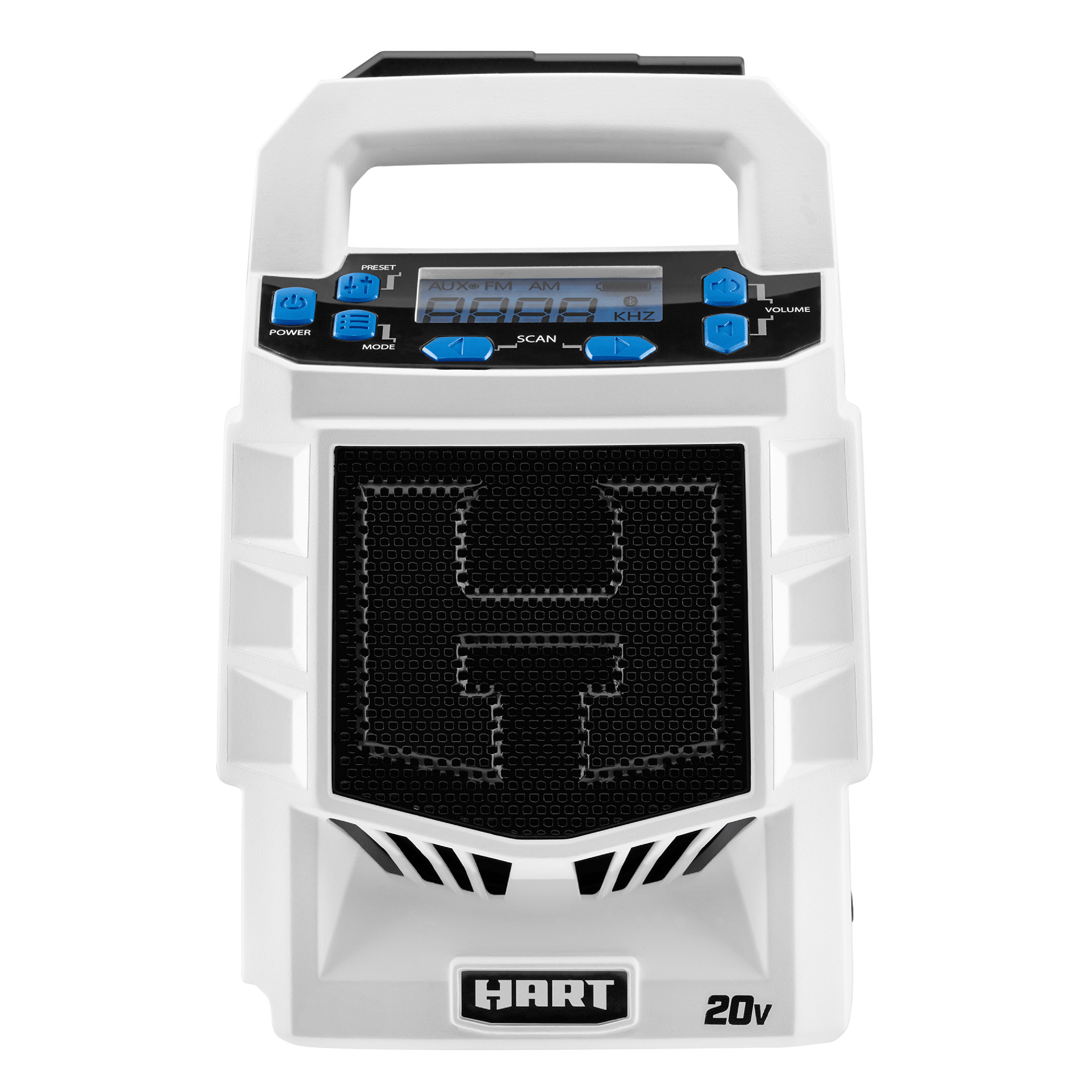 HART Portable AM/FM Radio, White/Black, HPAD01 - Image 3
