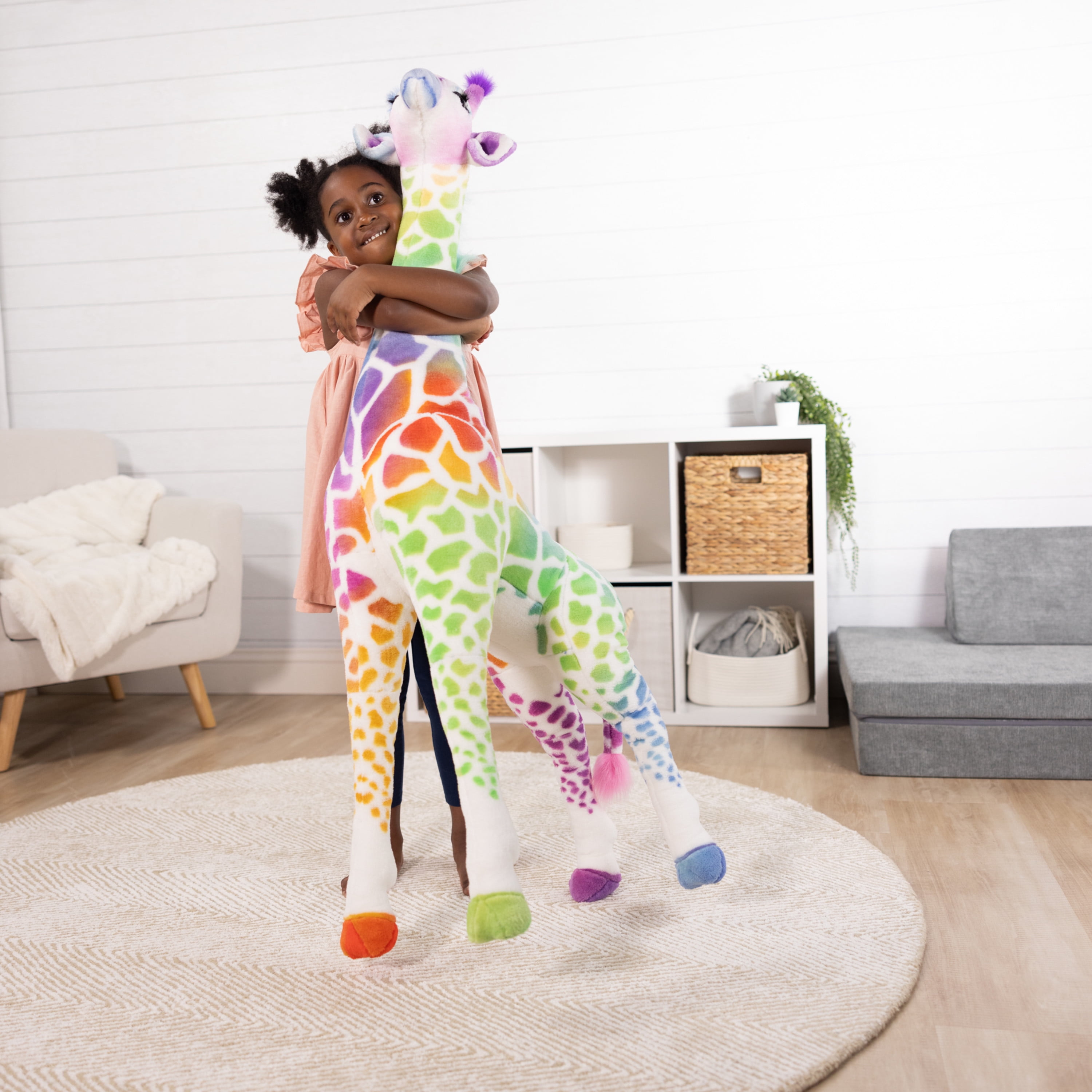 Melissa & Doug Rainbow Giraffe Lifelike Plush - Image 6