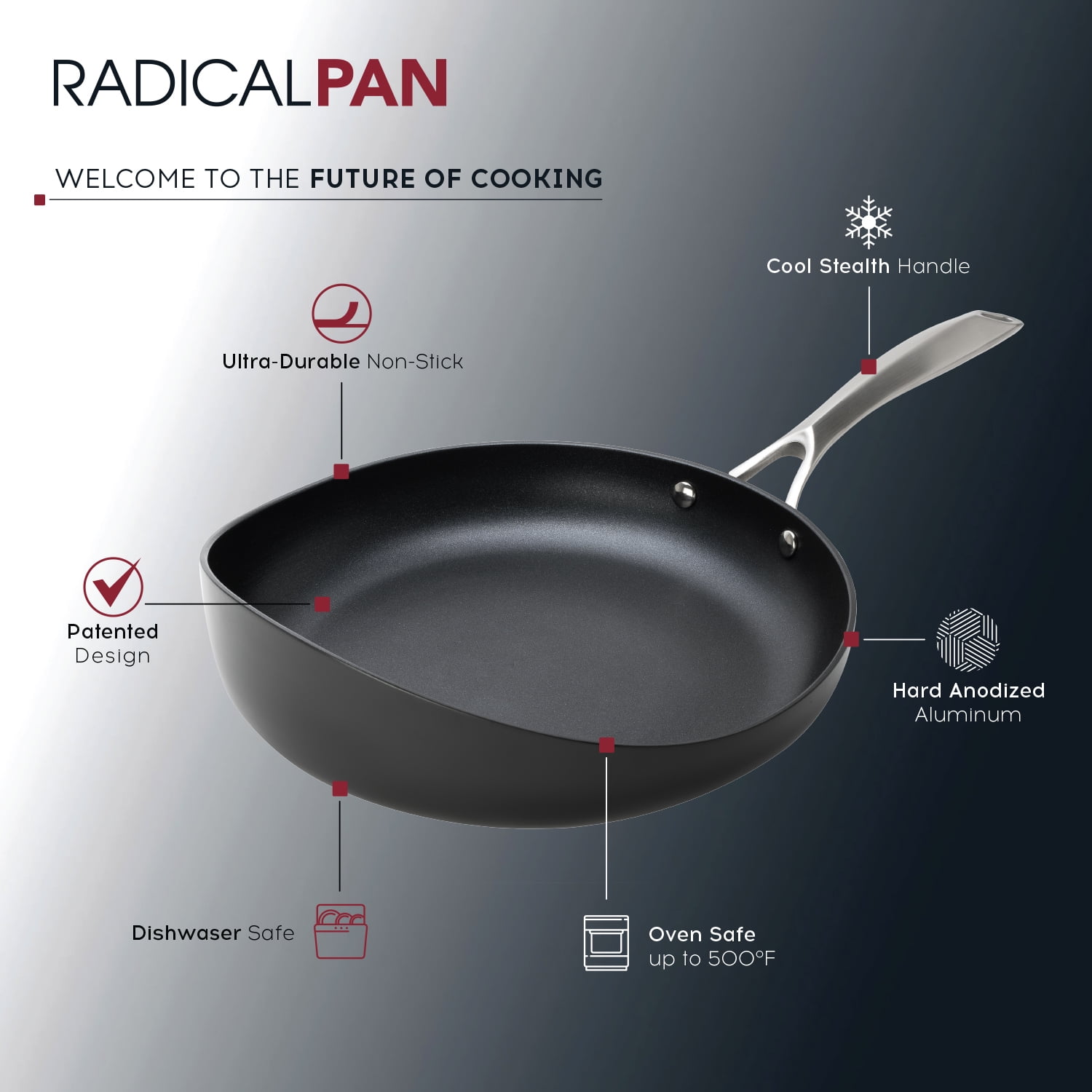RadUSA Radical Pan 10” Nonstick Frying Pan, Black - Image 9