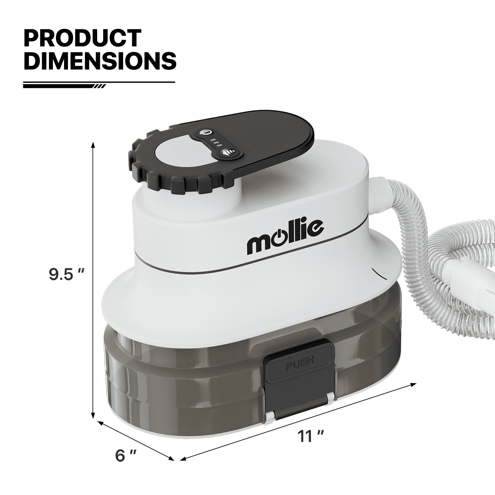 mollie Dog Grooming Kit & Vacuum & Blow Dryer, Pet Grooming Vacuum with 6 Grooming Tools & Trimmer & Guide Combs, Christmas Gift for Dog Cat and Other Animals, Black - Image 10