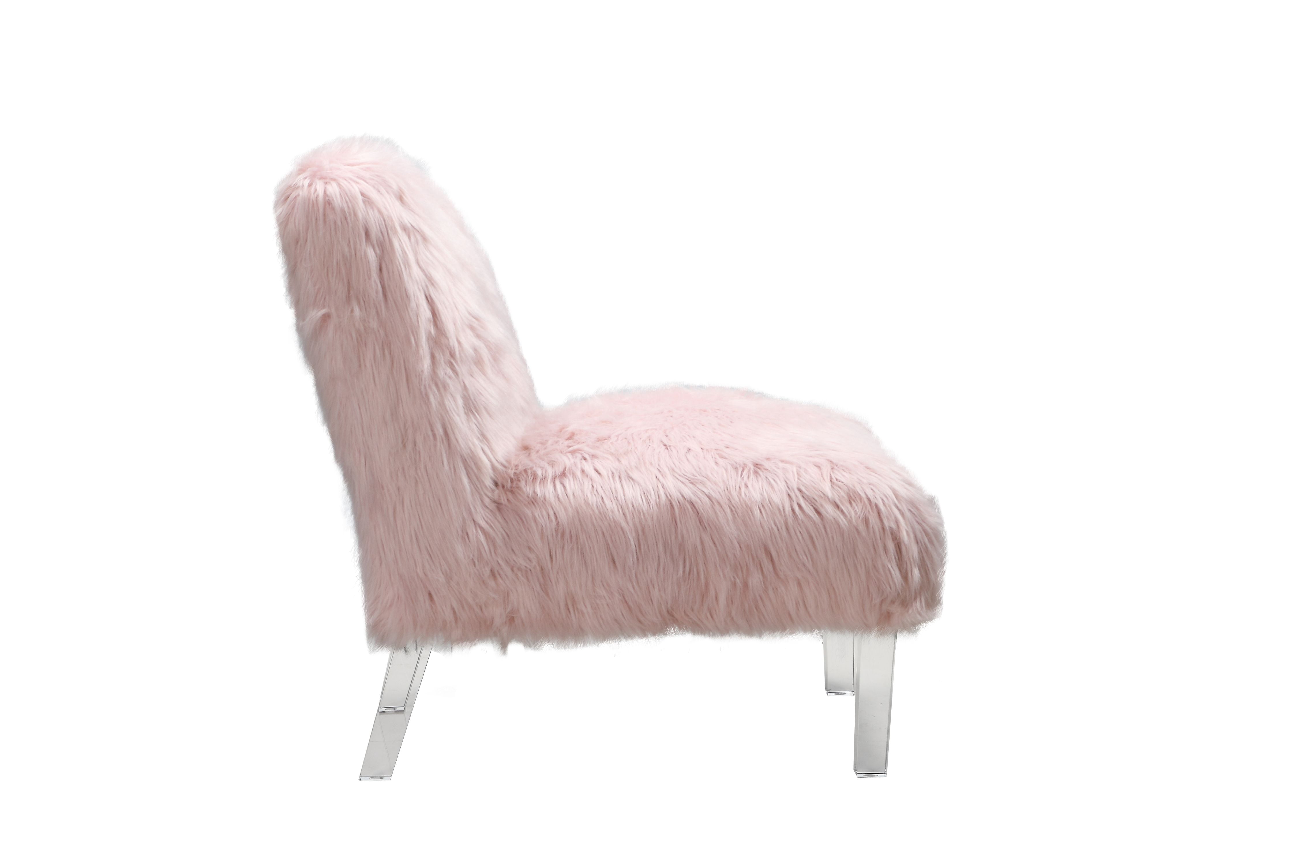 Chic Home Fulvio Faux Fur Upholstered Accent Chair - Image 3