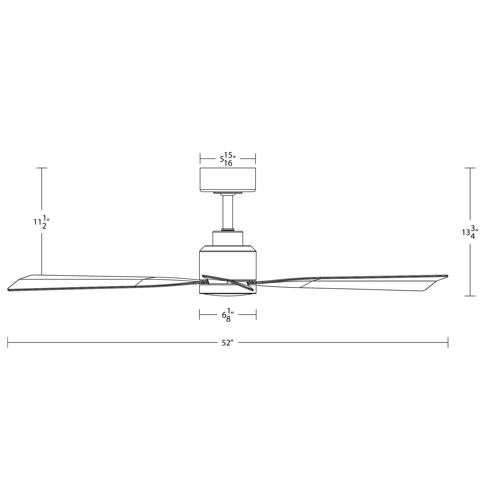 WAC Clean 52" Soft Brass/Matte Black Smart Ceiling Fan with Remote Control - Image 2