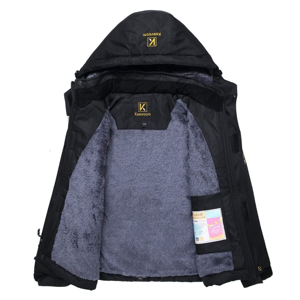 Keevoom Boys Fleece Ski Jacket Waterproof Kids Hooded Winter Warm Snow Coat - Image 5