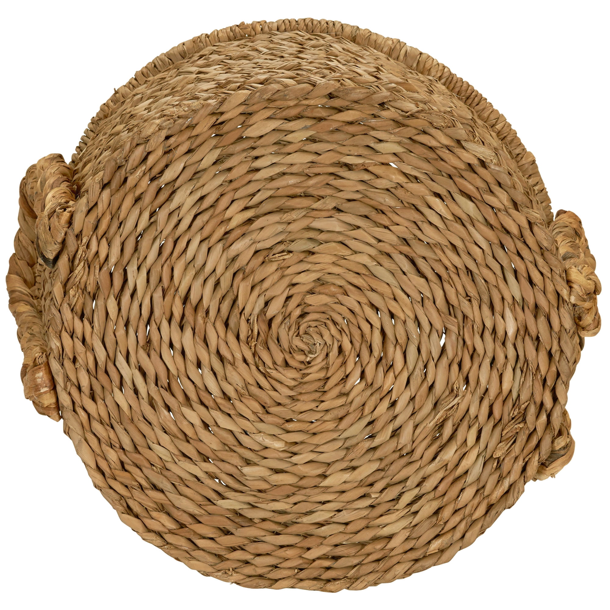Household Essentials Large Wicker Floor Basket With Braided Handle - Image 5