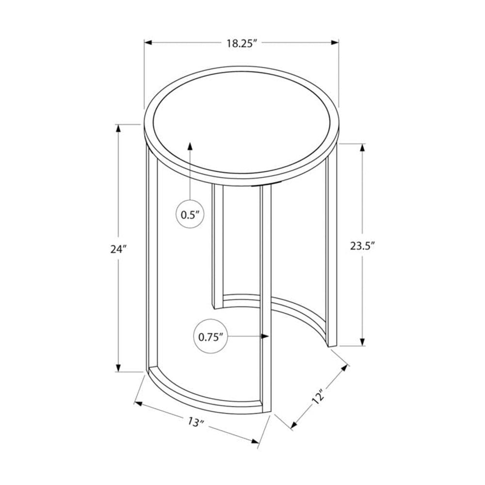 Accent Table Side Round End Lamp Bedroom Metal White Marble Look - Image 2