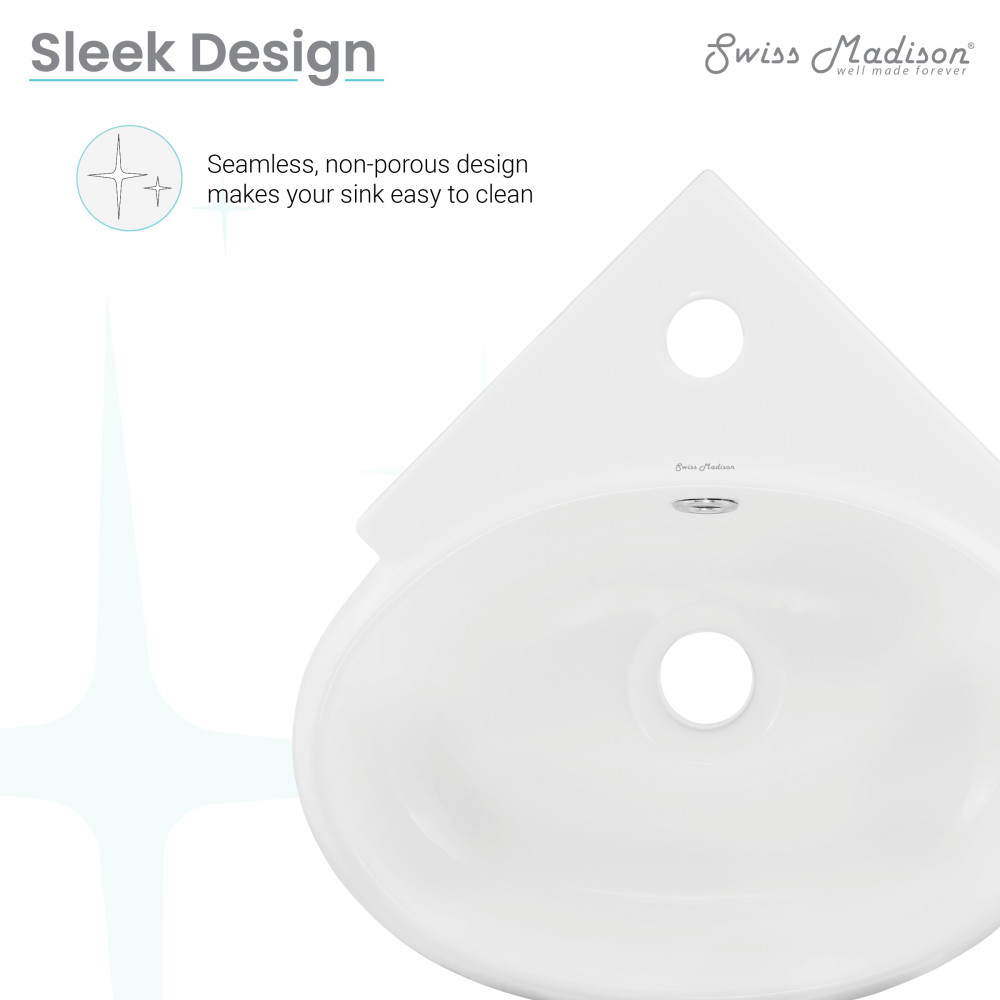 Plasir Corner Wall Hung Sink - Image 3