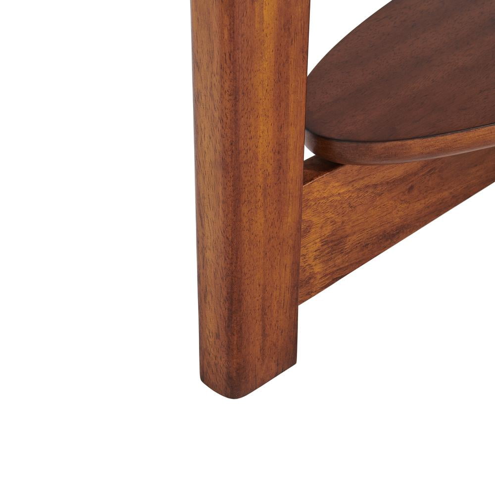 Alaterre Monterey 60"L Console/Media Mid-Century Modern Wood Table, Warm Chestnut - Image 12