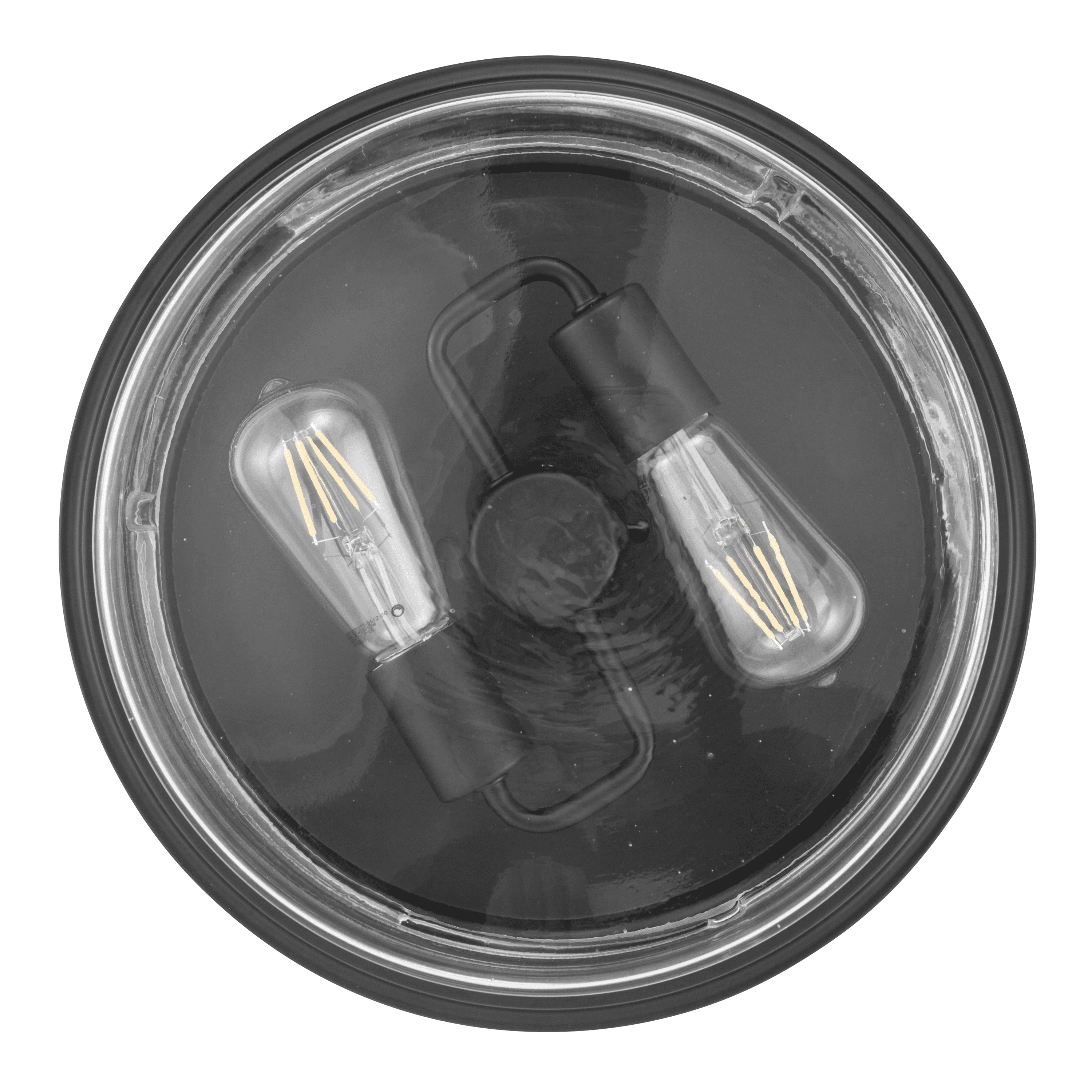 Prominence Home Madelyn 13" Bronze Flush Mount Indoor/Outdoor Light with Square Clear Glass Shade - Image 6