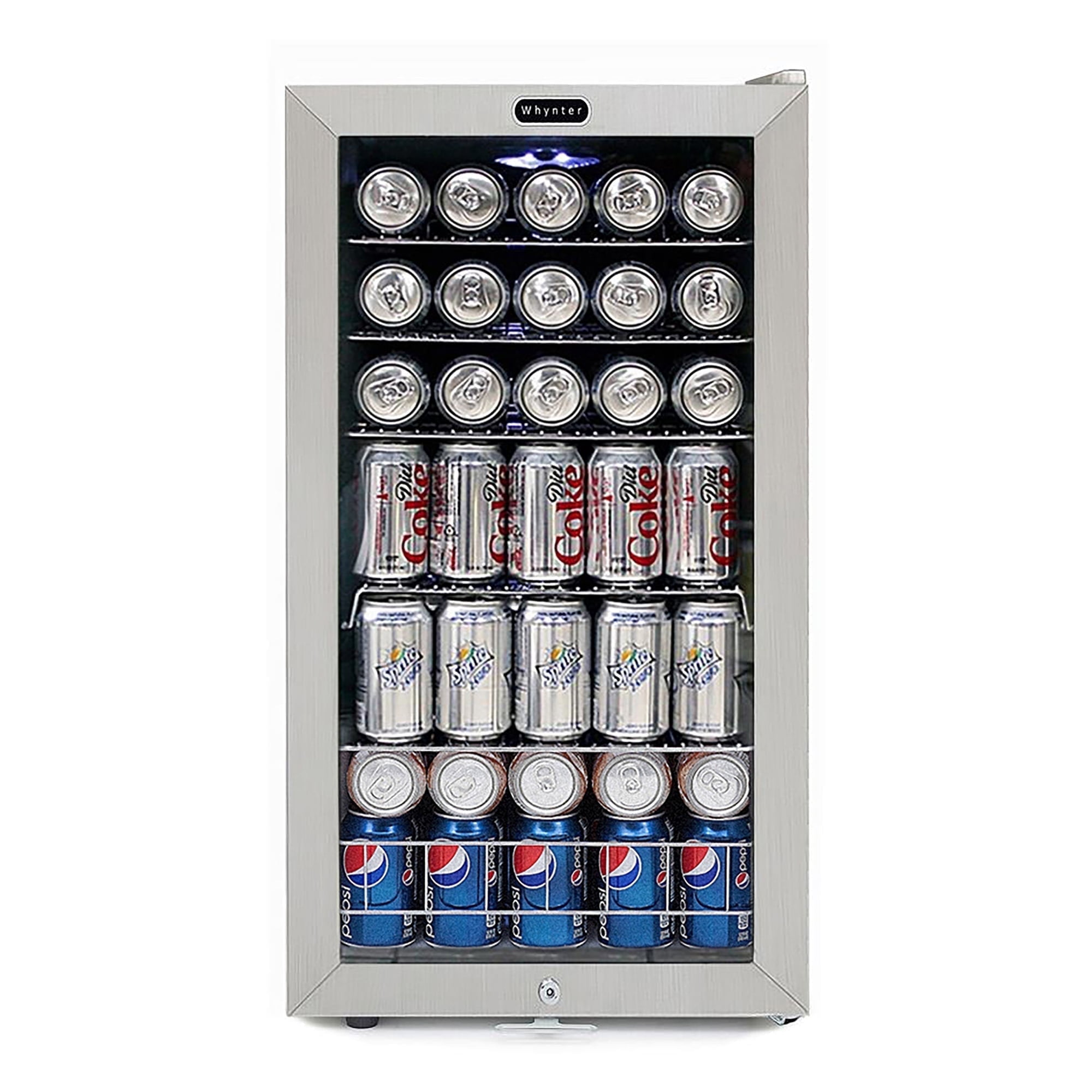 Whynter 3.3 Cubic Foot Beverage Center Fridge with Lock Stainless Steel - Image 9