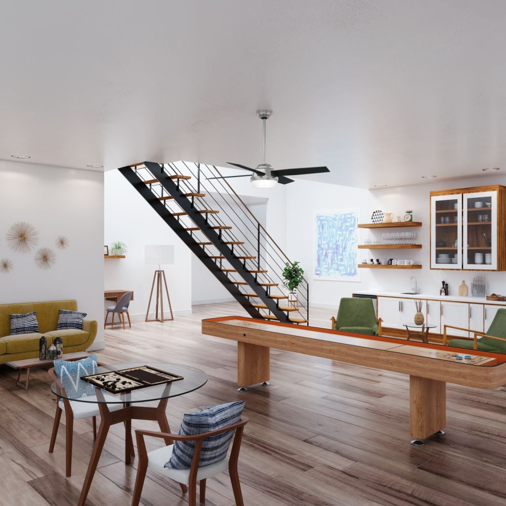 Hunter Fan Company 50284 Dempsey Indoor LED Ceiling Fan w/ Remote, Grey Oak - Image 2