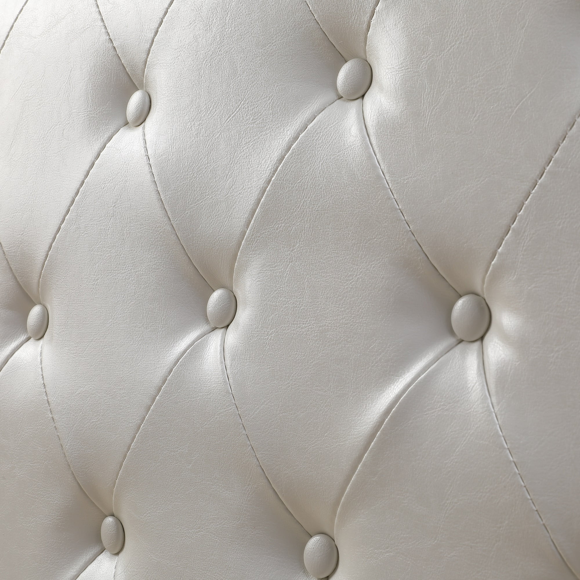 Homfa Queen LED Bed with 4 Drawers, LED Lights Platform Storage Bed Frame with Upholstered Adjustable Button Tufted Headboard, PU White - Image 9