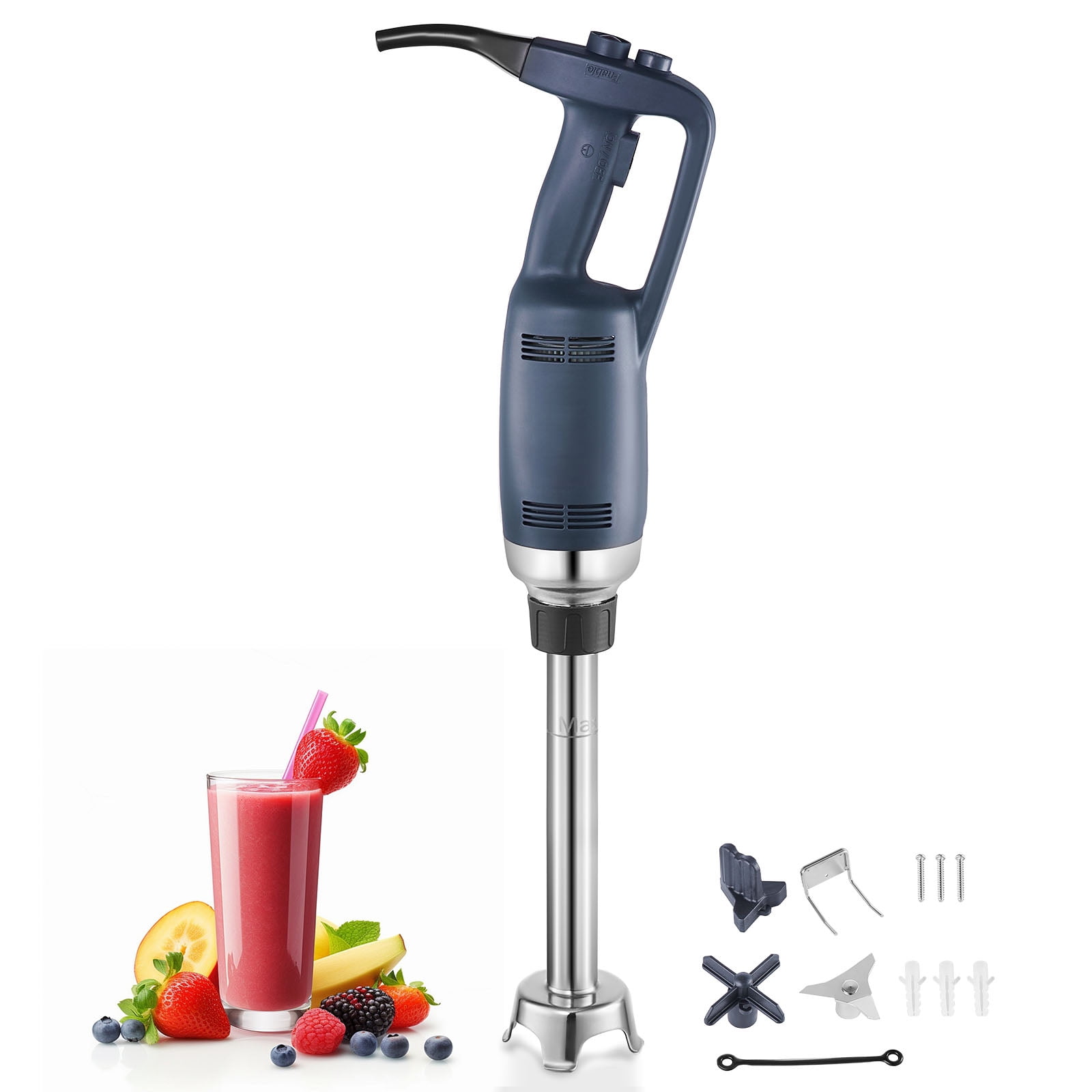 KFFKFF Professional Handheld Blender, 350W Robust Motor, 12-inch Adjustable Speed, Stainless Steel Blade, Versatile Stick Mixer for Soups, Sauces, and Creams - Image 8