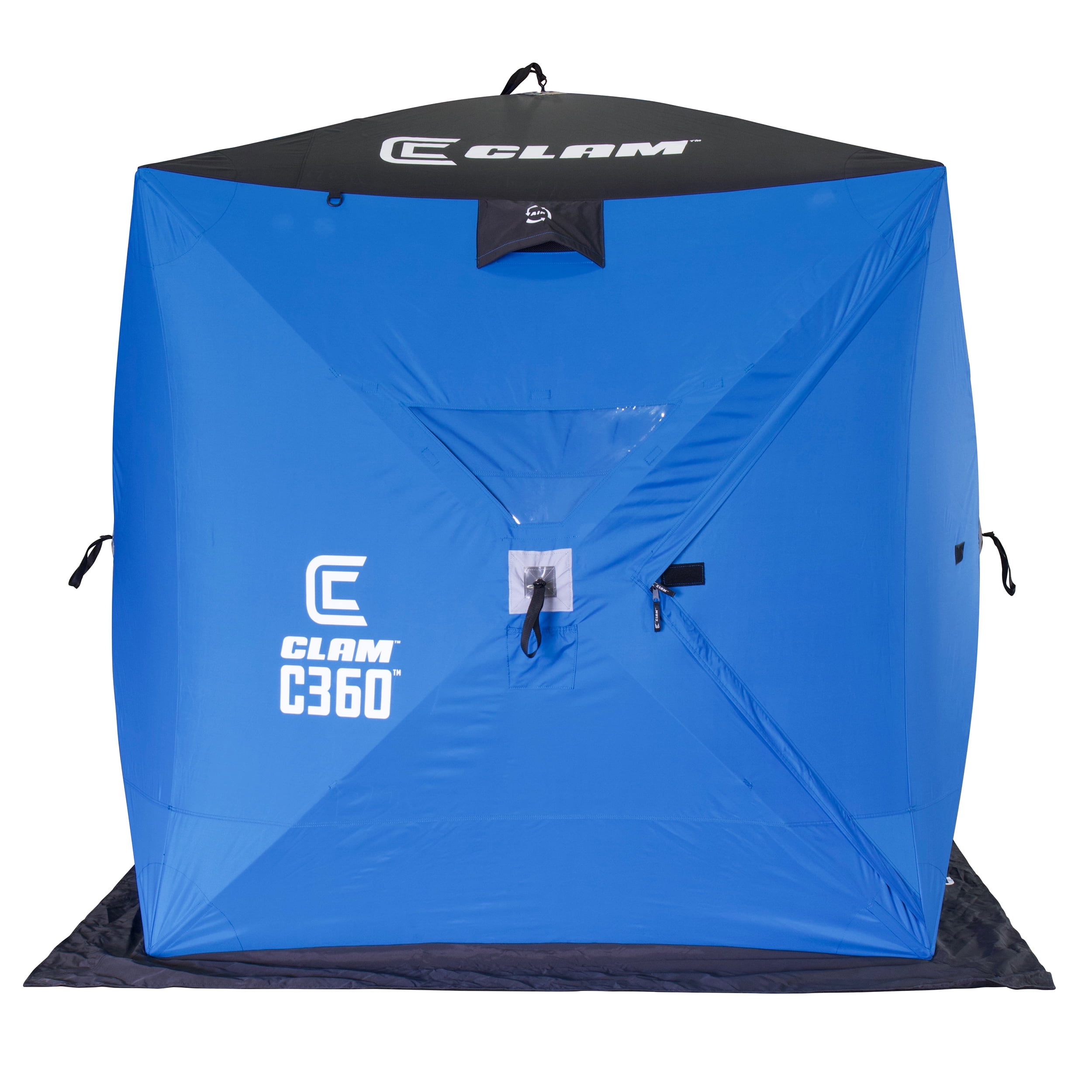 CLAM C-360 Portable 2-3 Person 6 Foot Pop-up Ice Fishing Angler Hub Shelter - Image 4