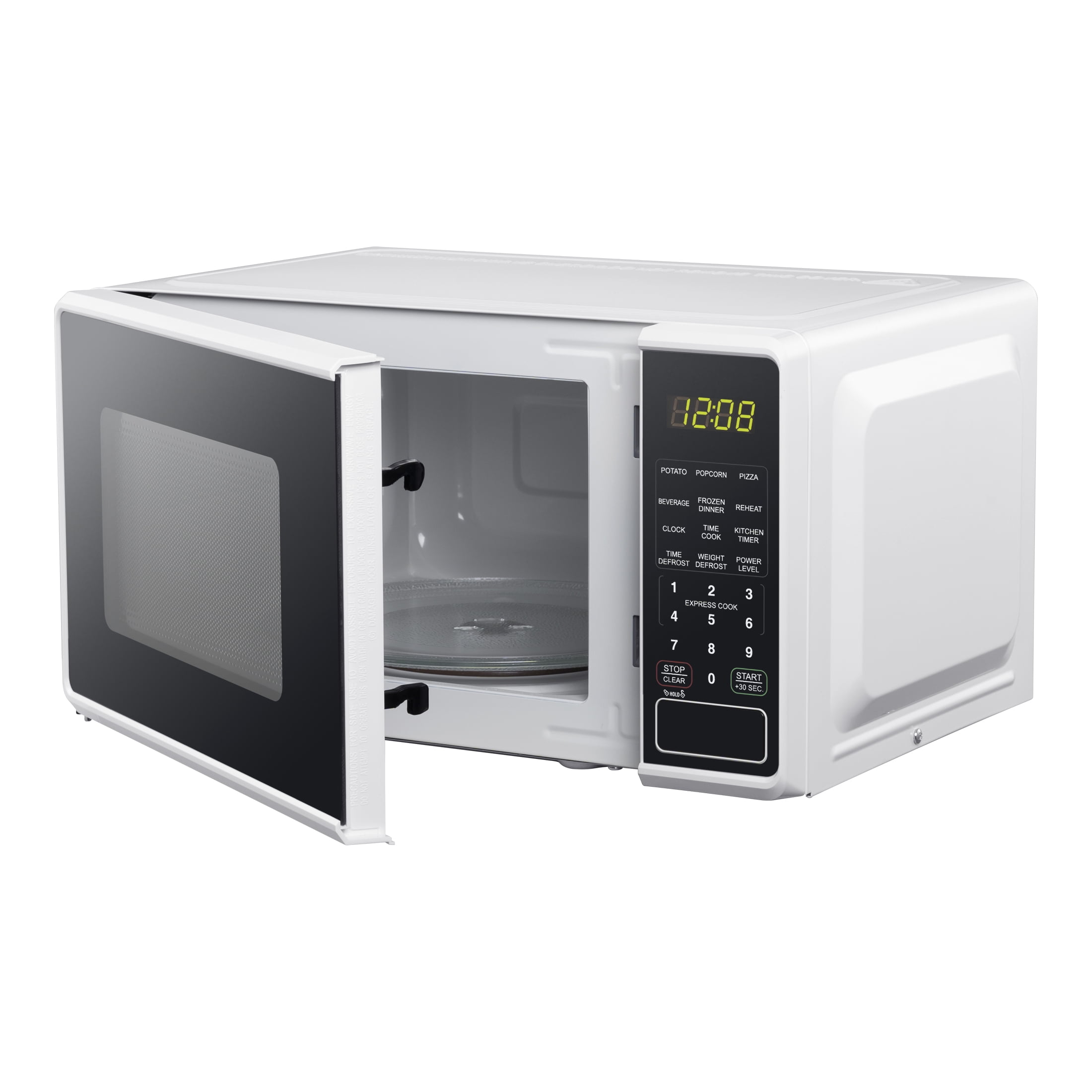 Mainstays 0.7 Cu ft Countertop Microwave Oven, 700 Watts, White - Image 6