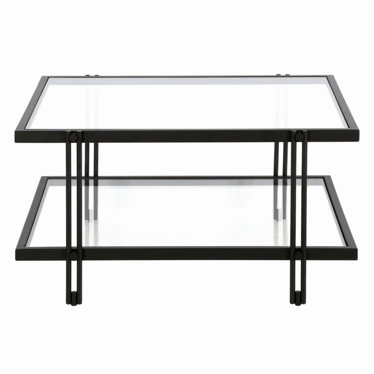 Evelyn&Zoe Inez 32" Wide Square Coffee Table in Blackened Bronze - Image 8