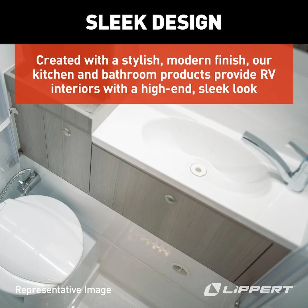 Lippert 209372 Better Bath RV Bath Tub 24" x 36" Left Hand Drain Parchment - Image 5