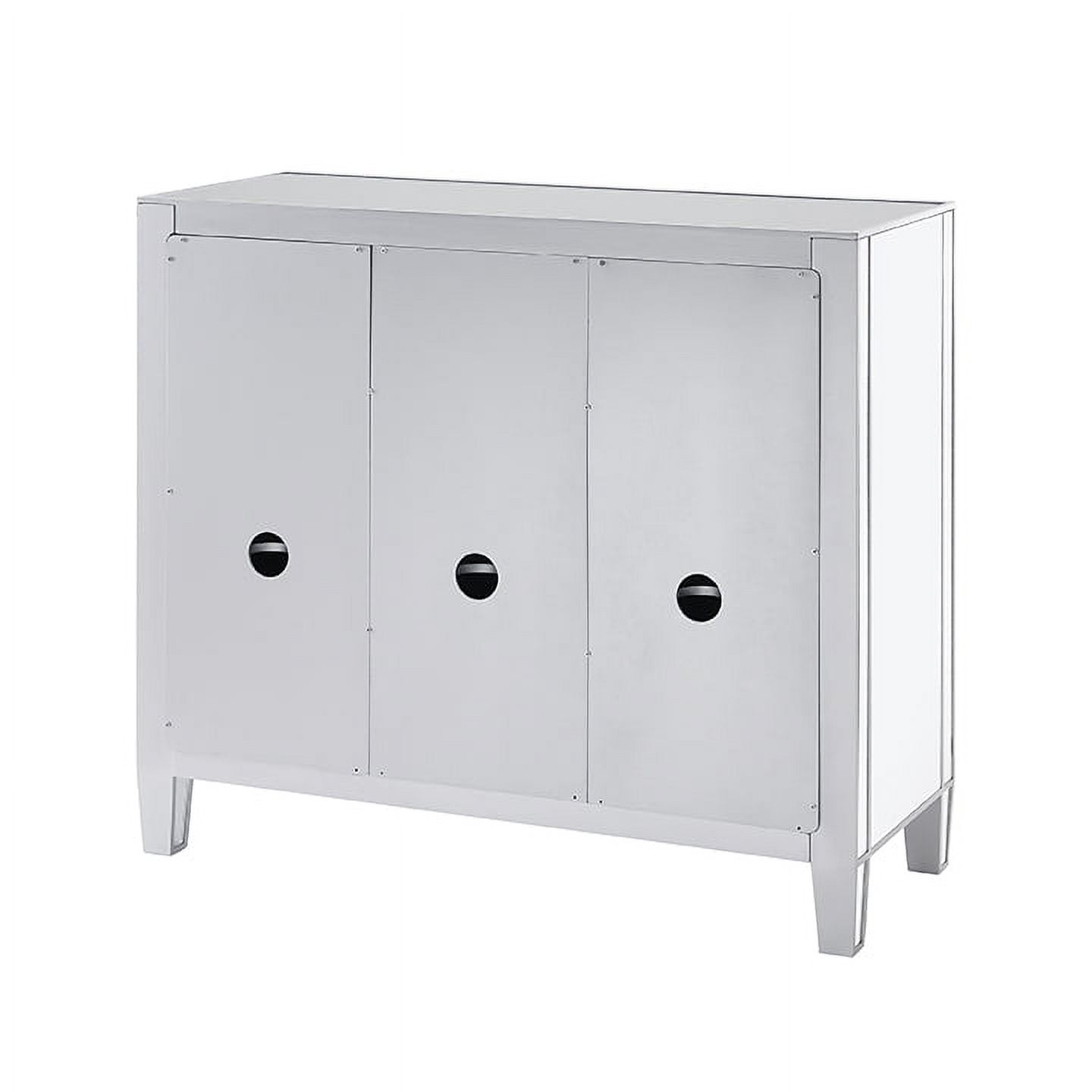 SEI Furniture Mirage 3-Door Mirrored Cabinet 40.25 x 35.5 - Image 4