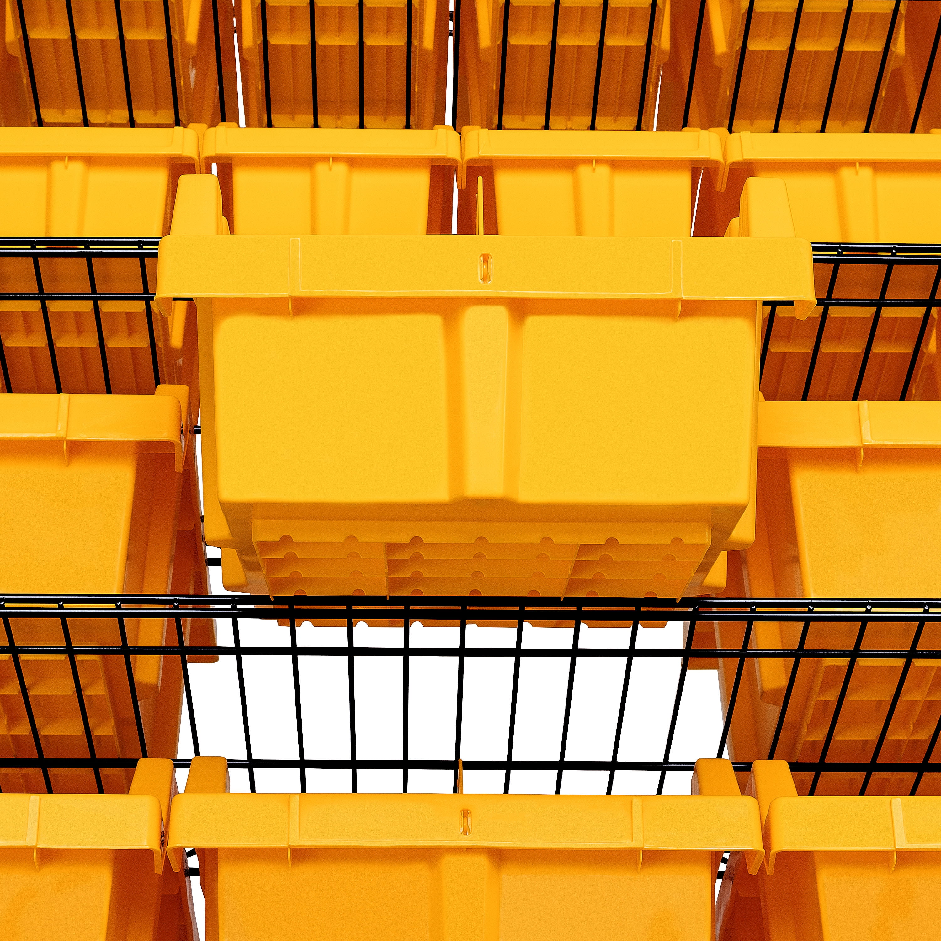 Seville Classics 8-Tier NSF 24-Bin Rack, 36" W x 14.25" D x 63.5" H, Yellow - Image 9