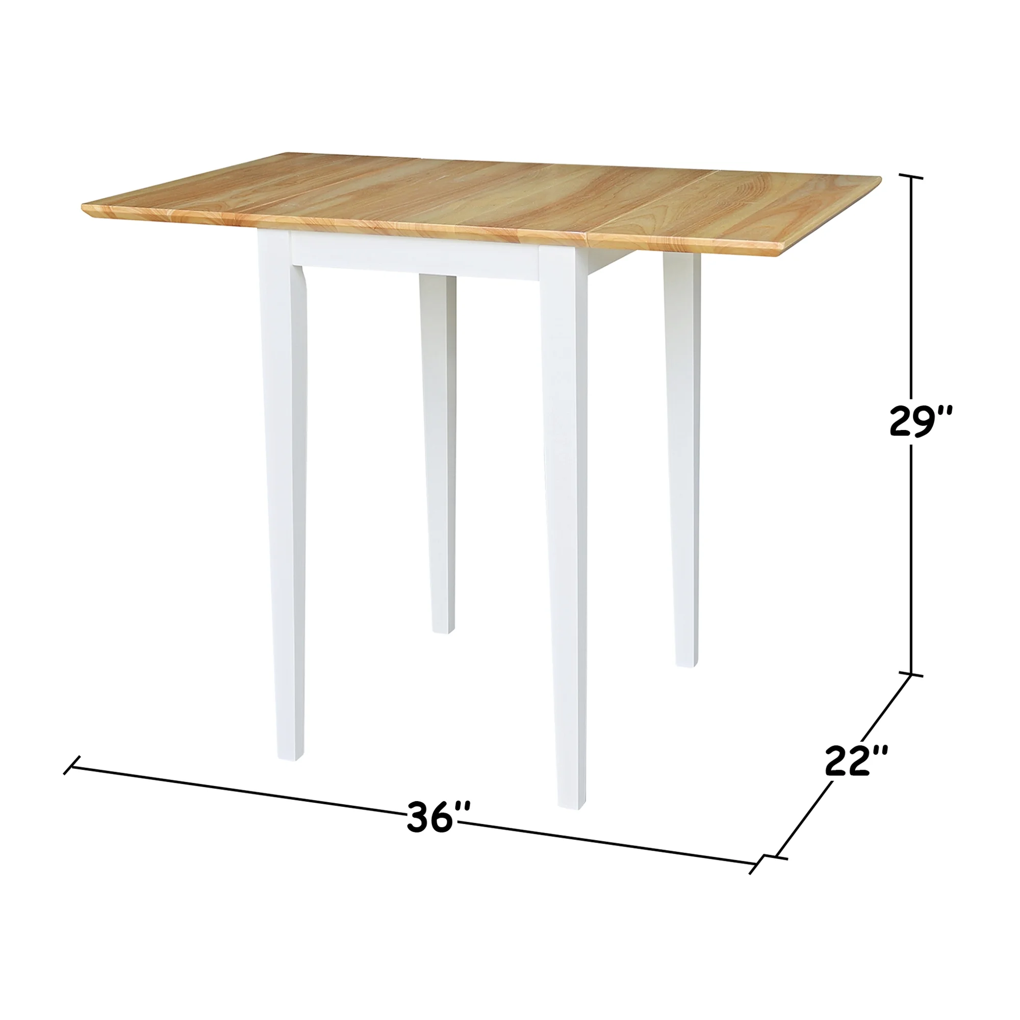 International Concepts Small Drop Leaf Dining Table - Image 4