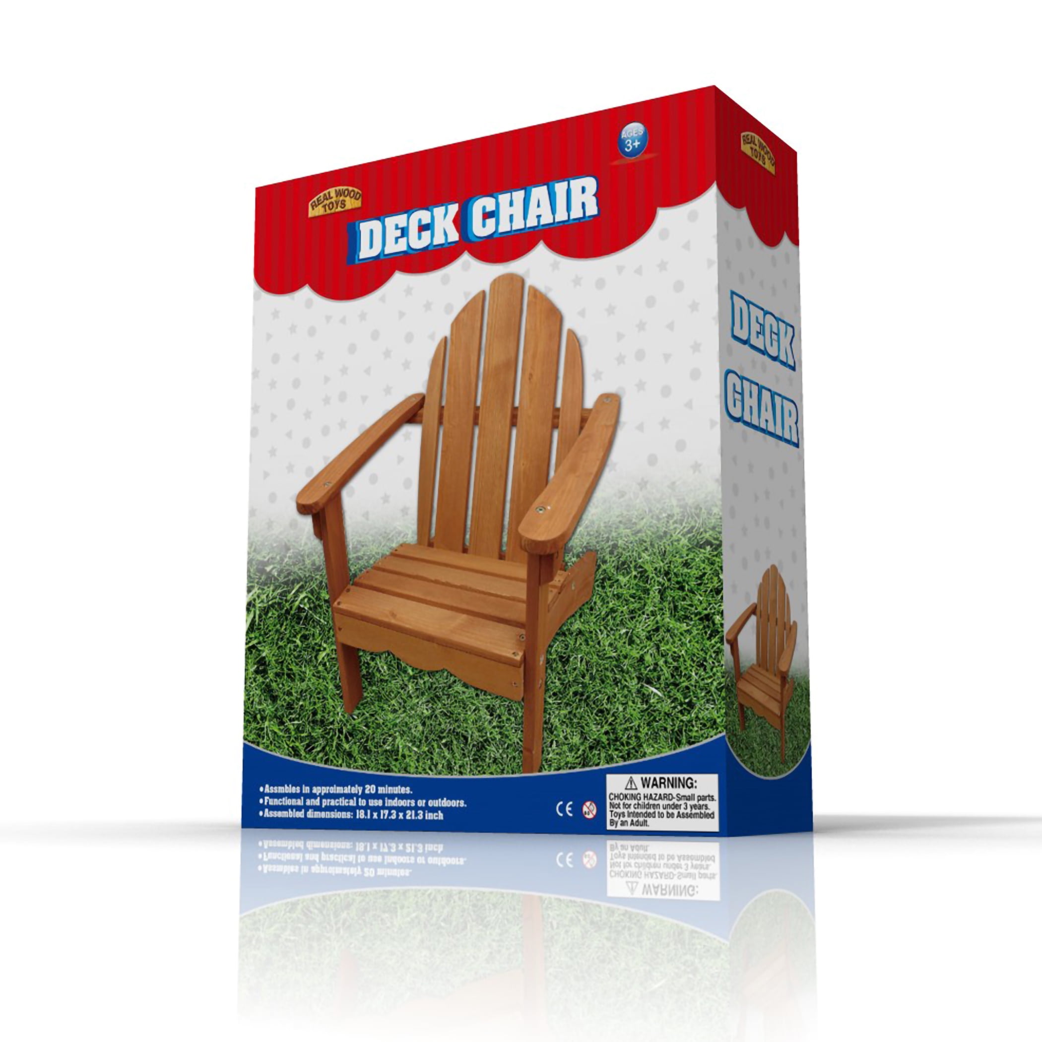 Homeware Children’s Wood Deck Chair (1 Piece) - Ages 3 to 6 Years - Image 2