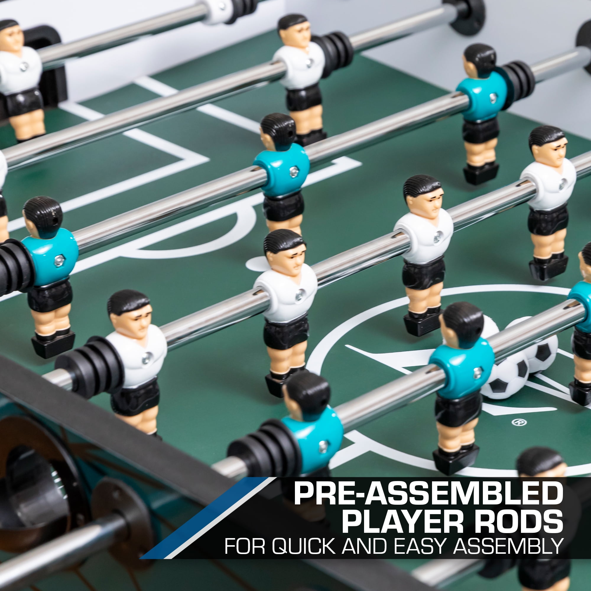 EastPoint Sports Levante 54" Official Size Indoor Foosball Table, Blue - Image 6