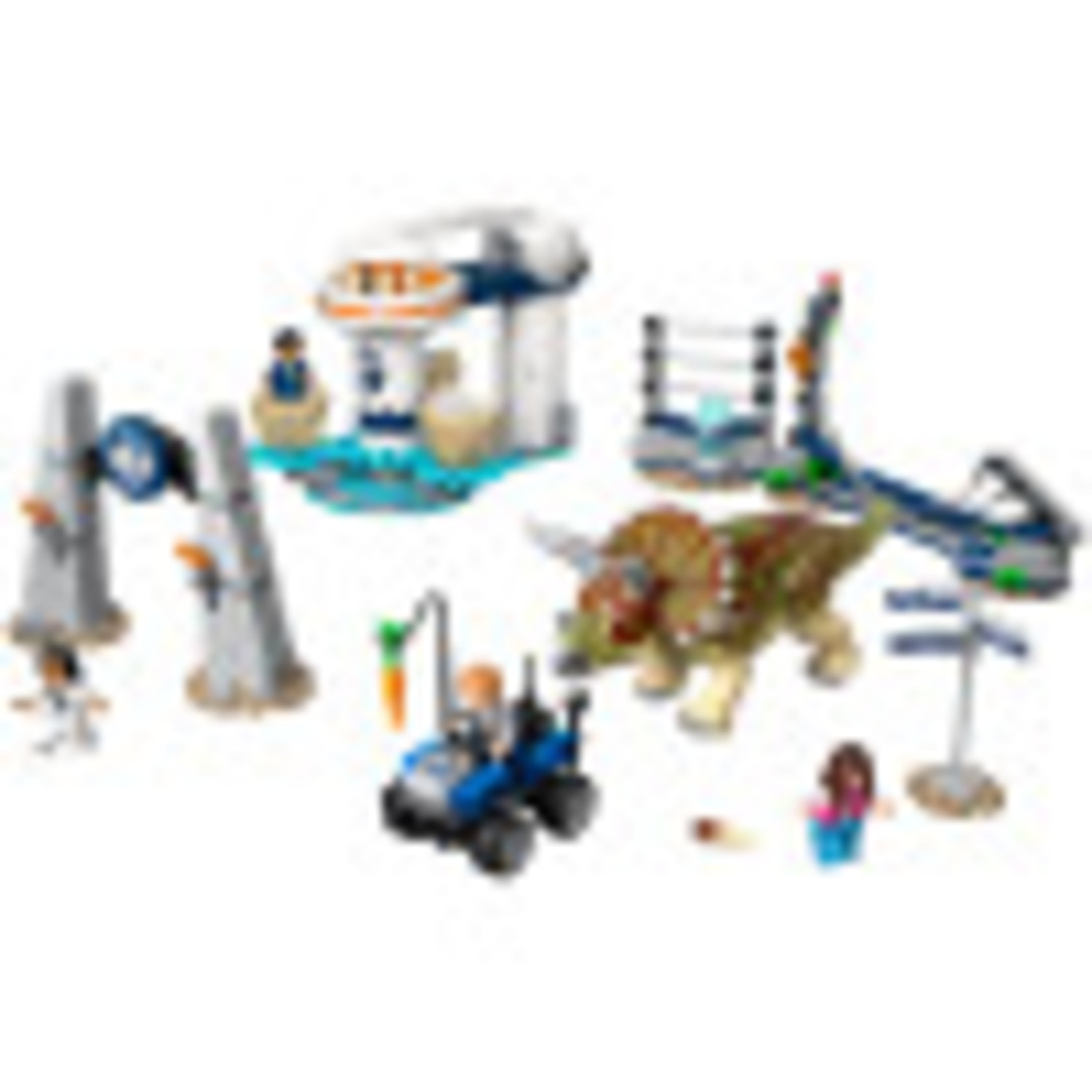 LEGO Jurassic World Triceratops Rampage 75937 ATV Motorcycle Model Dinosaur Figure Building Toy (447 Pieces) - Image 4