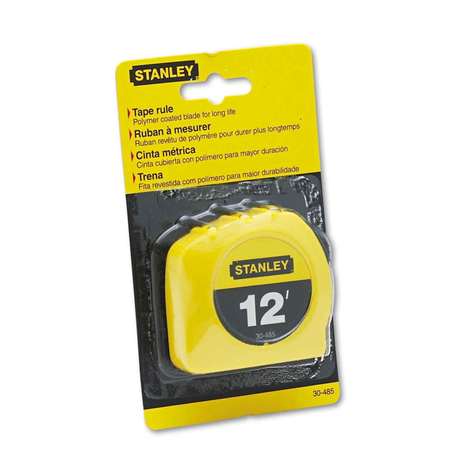 Stanley Bostitch Power Return Tape Measure w/Belt Clip, 1/2"W x 12";, Yellow, Bundle of 4 - Image 2
