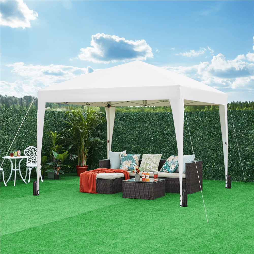 Alden Design 8x8 FT Pop-up Canopy W/ 4 Sidewalls & Sandbags for Outdoor, White - Image 8