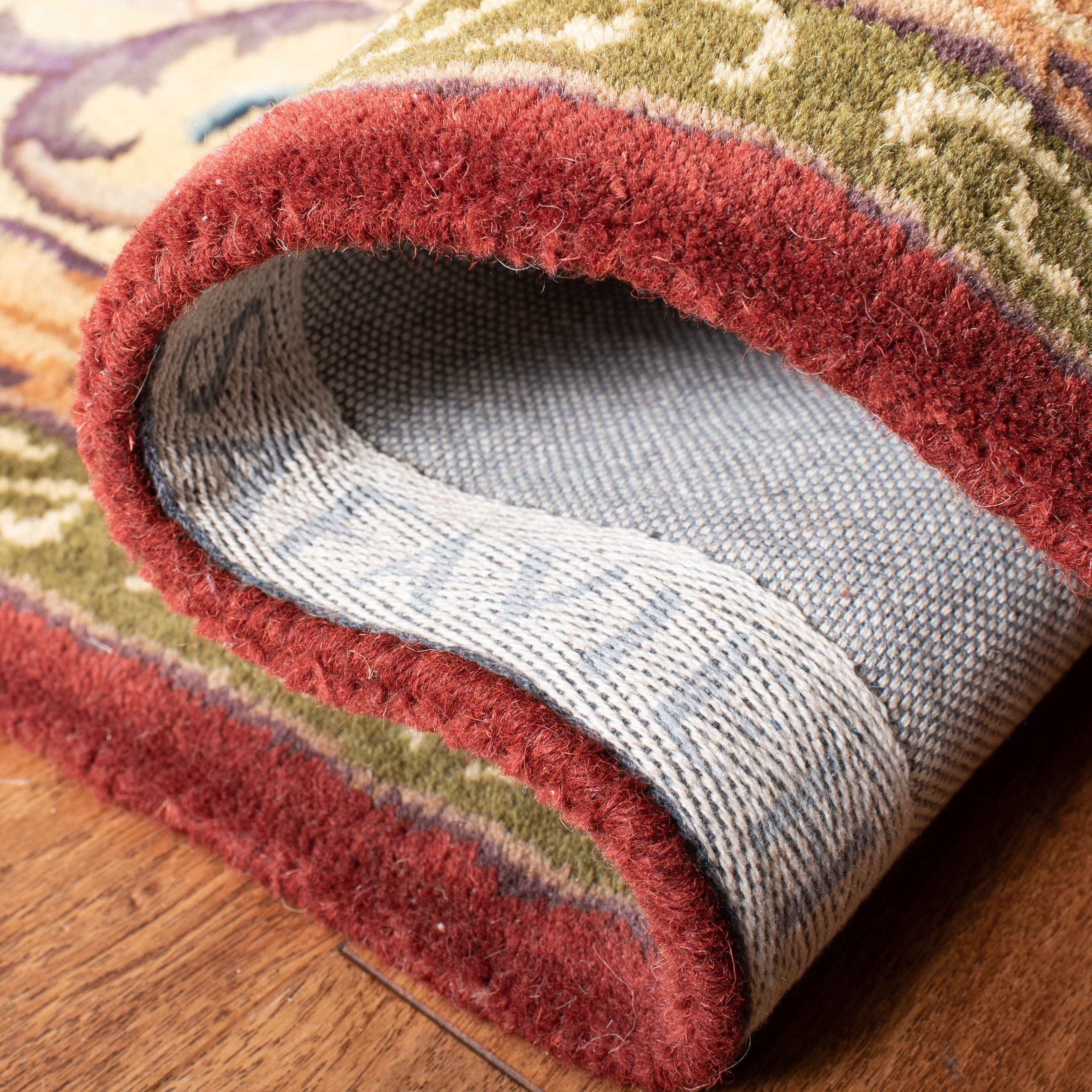 Safavieh Empire Kathleen Floral Wool Area Rug, Gold, 4' x 6' - Image 9