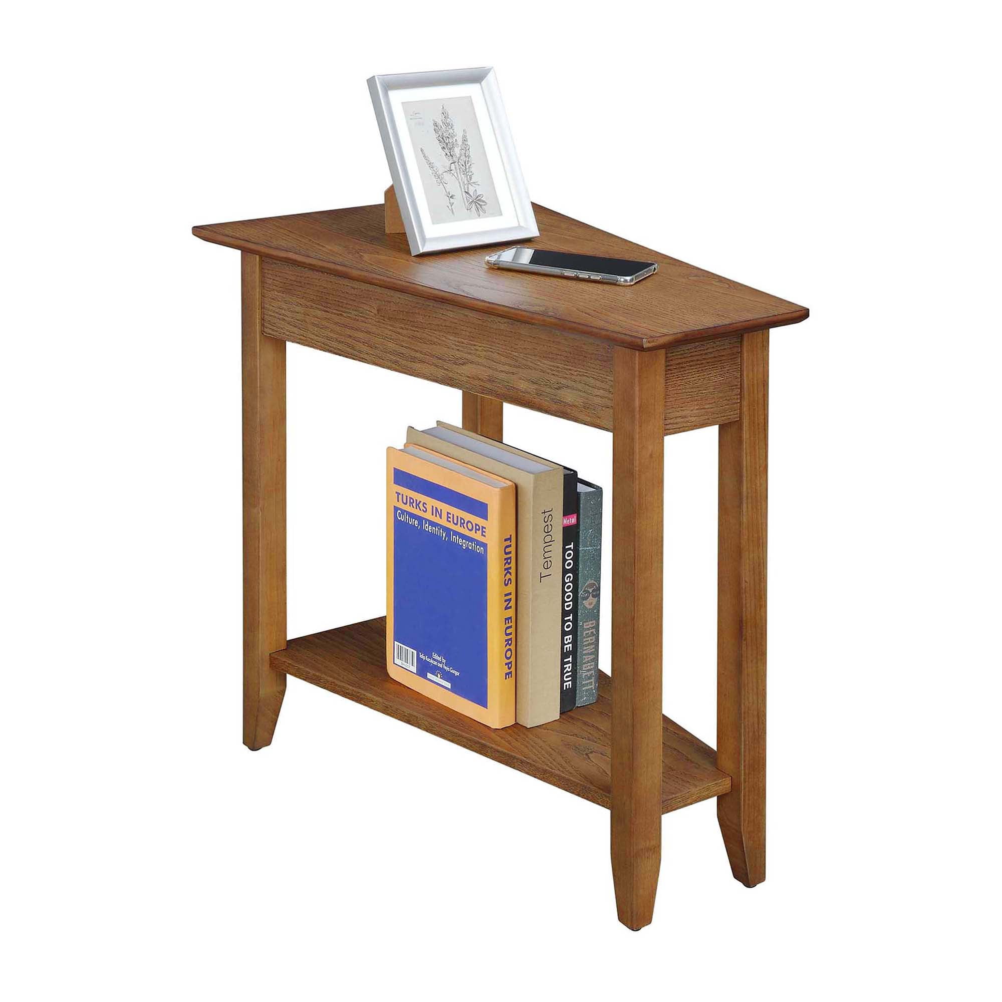 Convenience Concepts American Heritage Wedge End Table with Shelf, Driftwood - Image 5