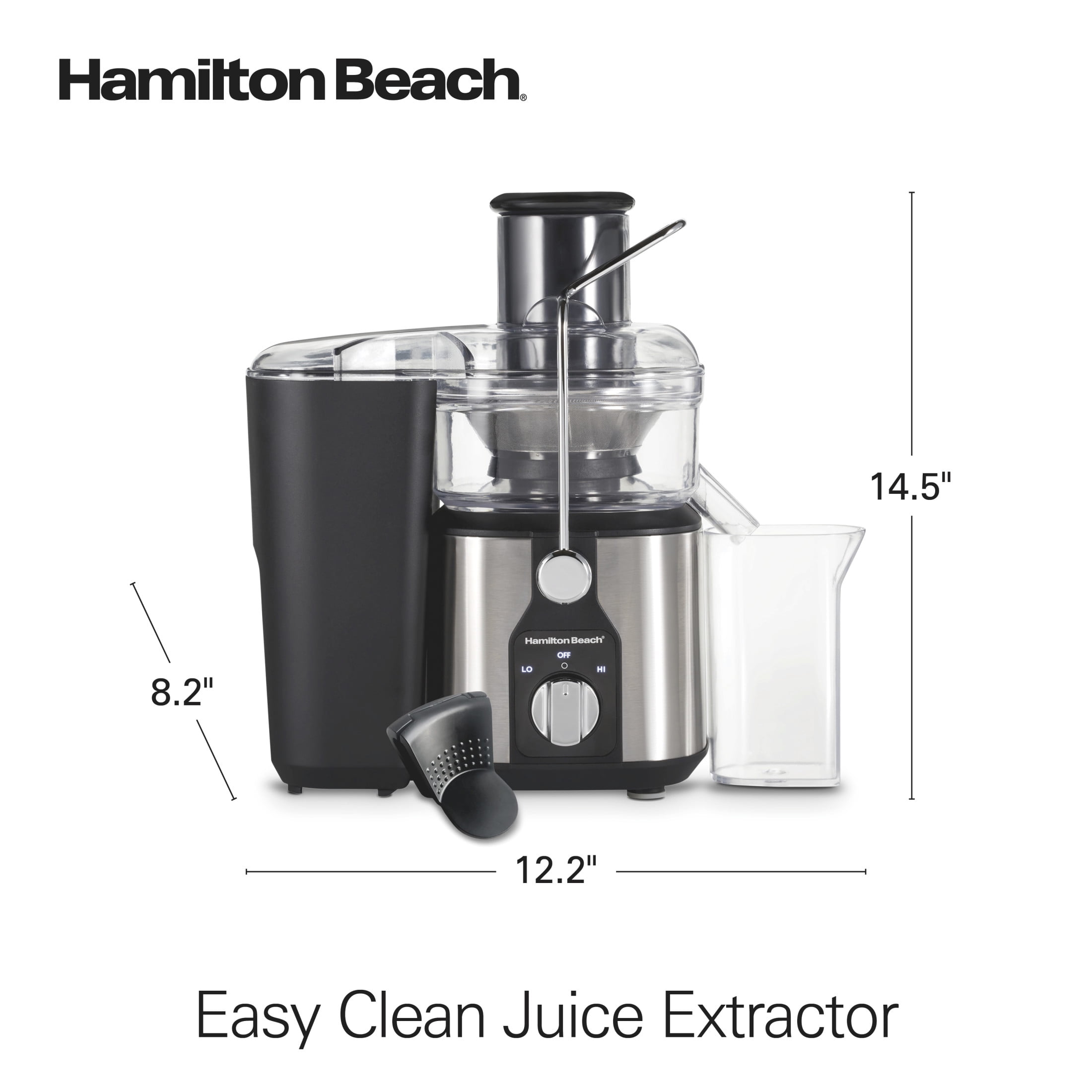 Hamilton Beach Easy Clean Juicer, Juice Extractor, Easy Sweep Cleaning Tool, Big Mouth Chute, 800 W - Image 8