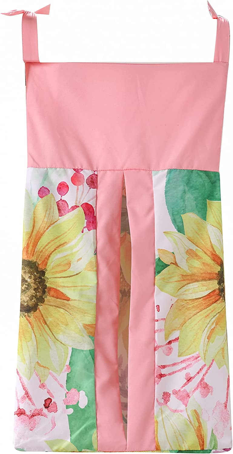 Sweet baba Pink Cartoon Elephant Crib Bedding Set for Girls,5 Piece-Crib Sheet/Crib Skirt/Quilt/Blanket/Diaper Bag - Image 3