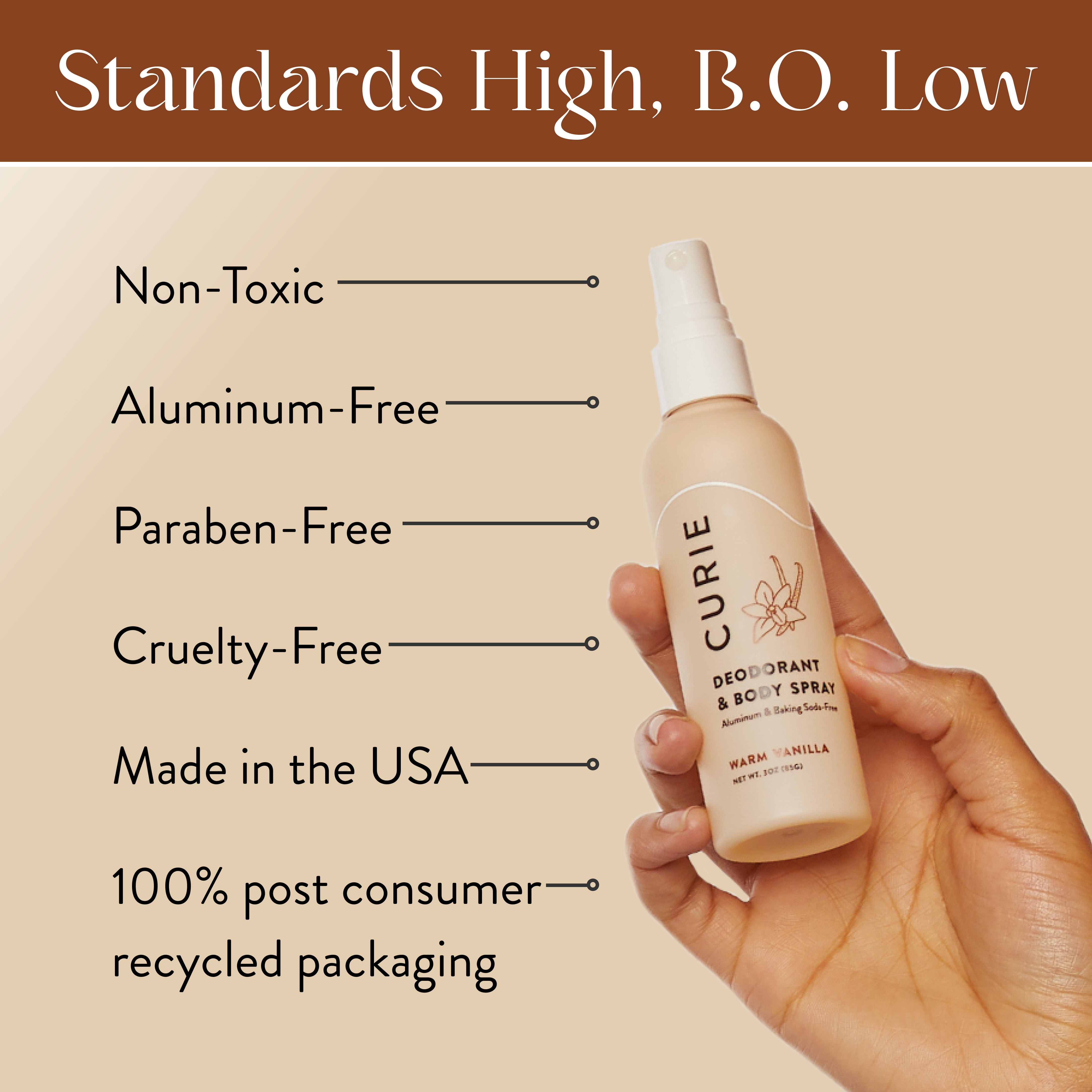 (3 pack) Curie Whole Body Deodorant, for Men and Women, Aluminum-Free, Warm Vanilla, 3 fl oz - Image 4