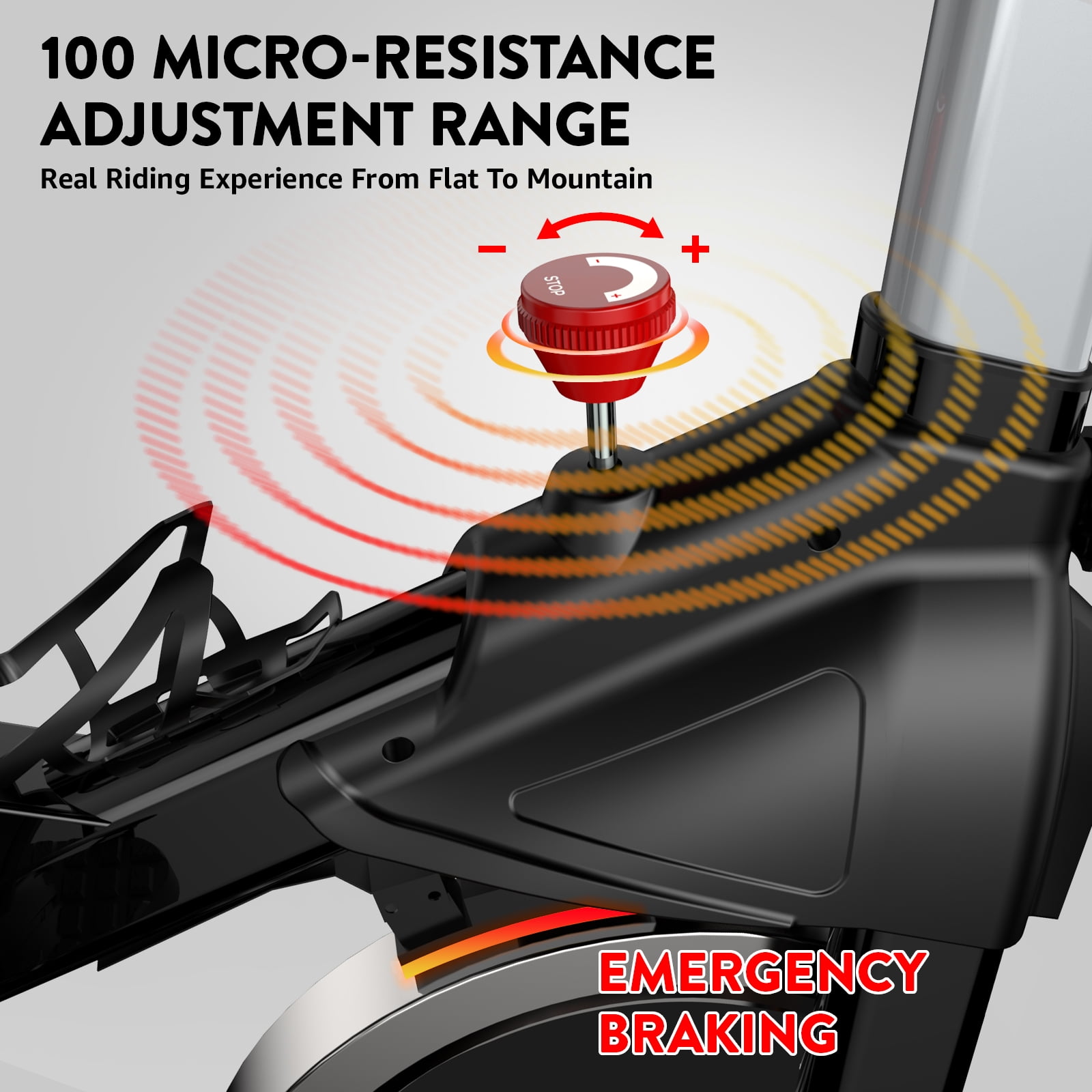 Pooboo Indoor Cycling Exercise Bikes Stationary Fitness Cycle Upright Cycling Belt Drive for Home Cardio Workout 350lb - Image 7