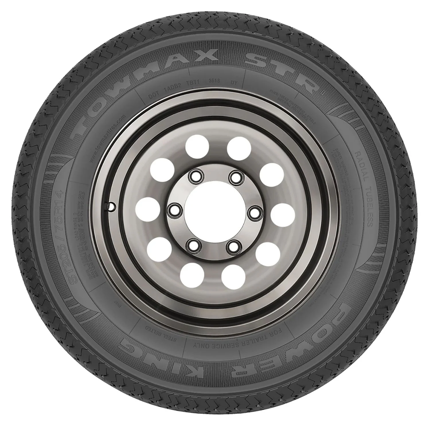Power King Towmax STR II ST235/85R16 125/122L E Trailer Tire - Image 6